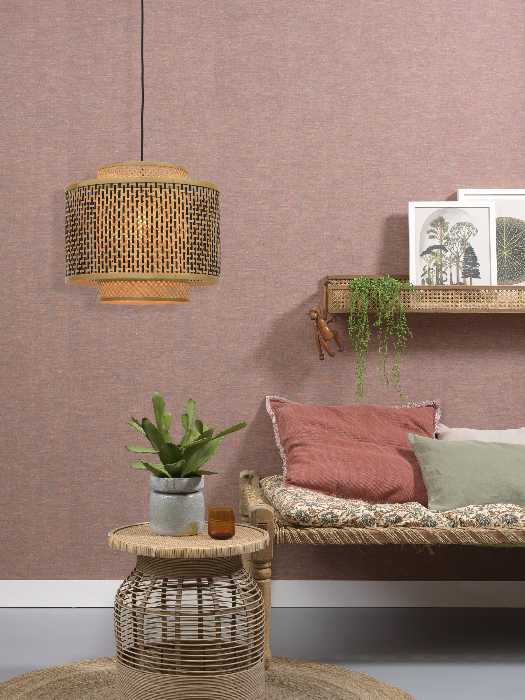 GOOD&MOJO Hanglamp 'Bhutan' Small, Bamboe, kleur Naturel
