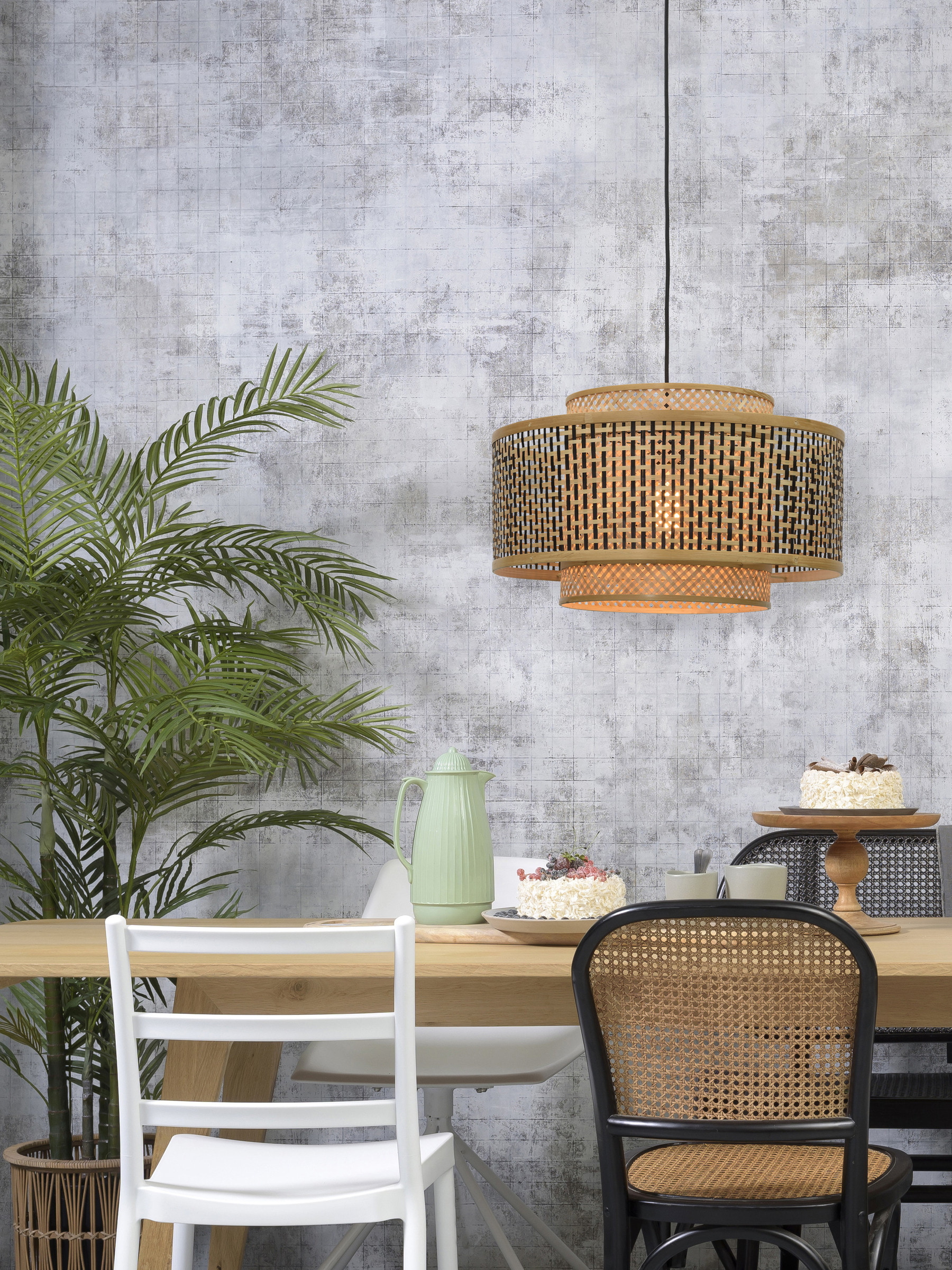 GOOD&MOJO Hanglamp 'Bhutan' Large, Bamboe, kleur Naturel