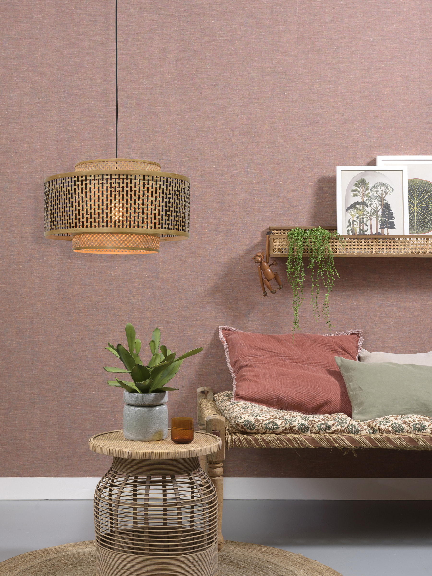 GOOD&MOJO Hanglamp 'Bhutan' Large, Bamboe, kleur Naturel
