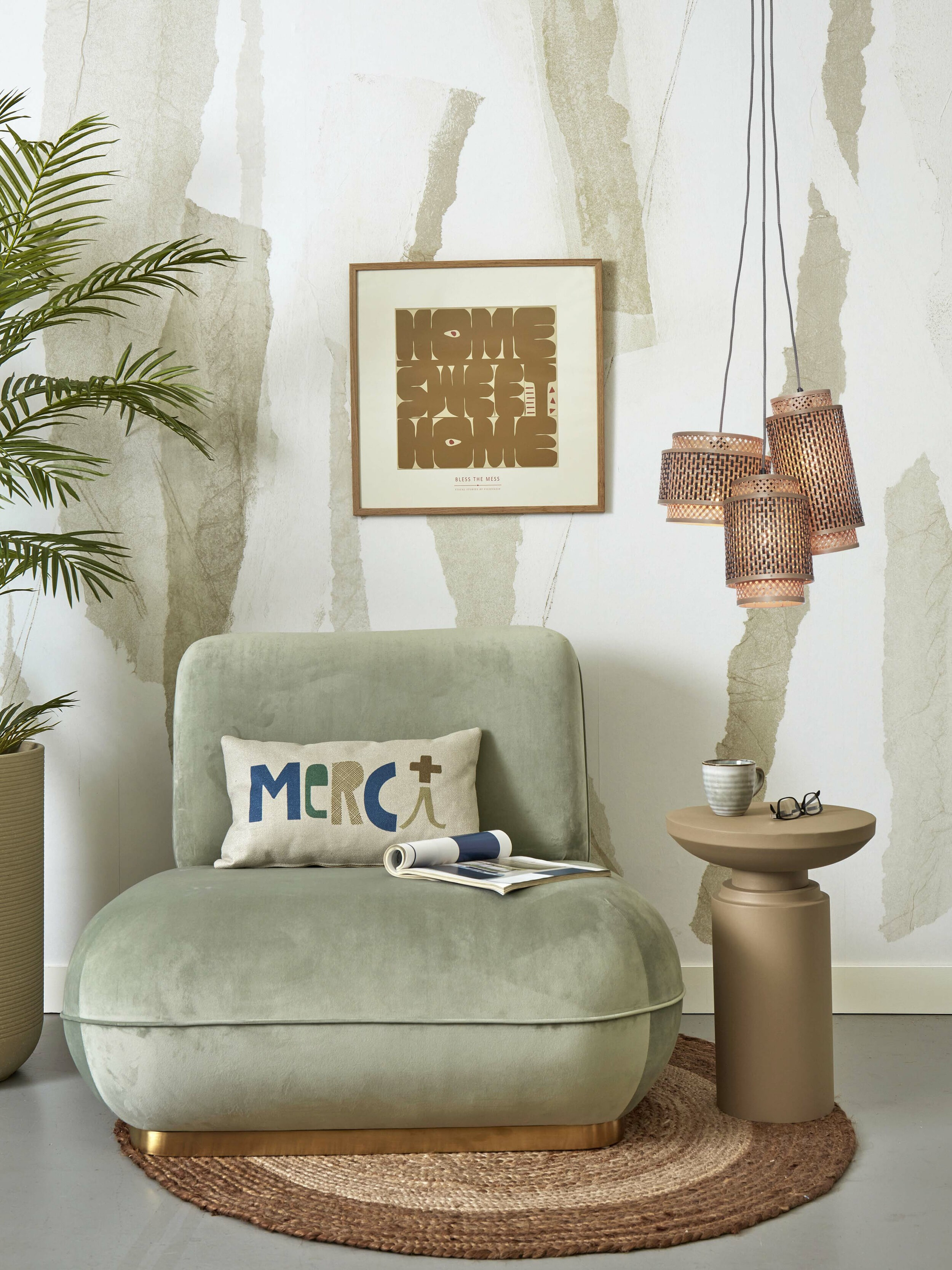 GOOD&MOJO Hanglamp 'Bhutan' 3-lamps, Bamboe, kleur Naturel