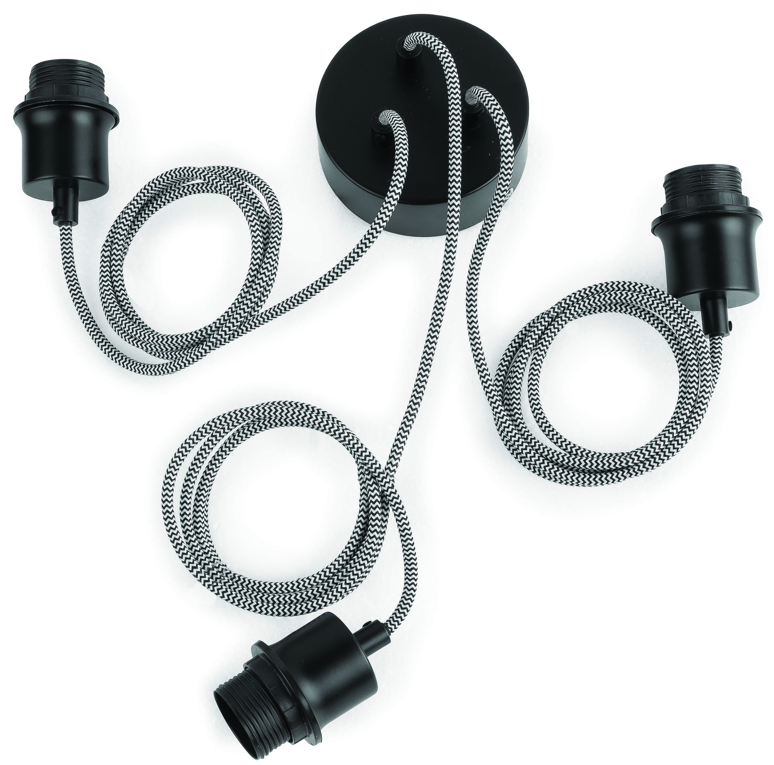 GOOD&MOJO Hanglamp 'Bhutan' 3-lamps, Bamboe, kleur Naturel