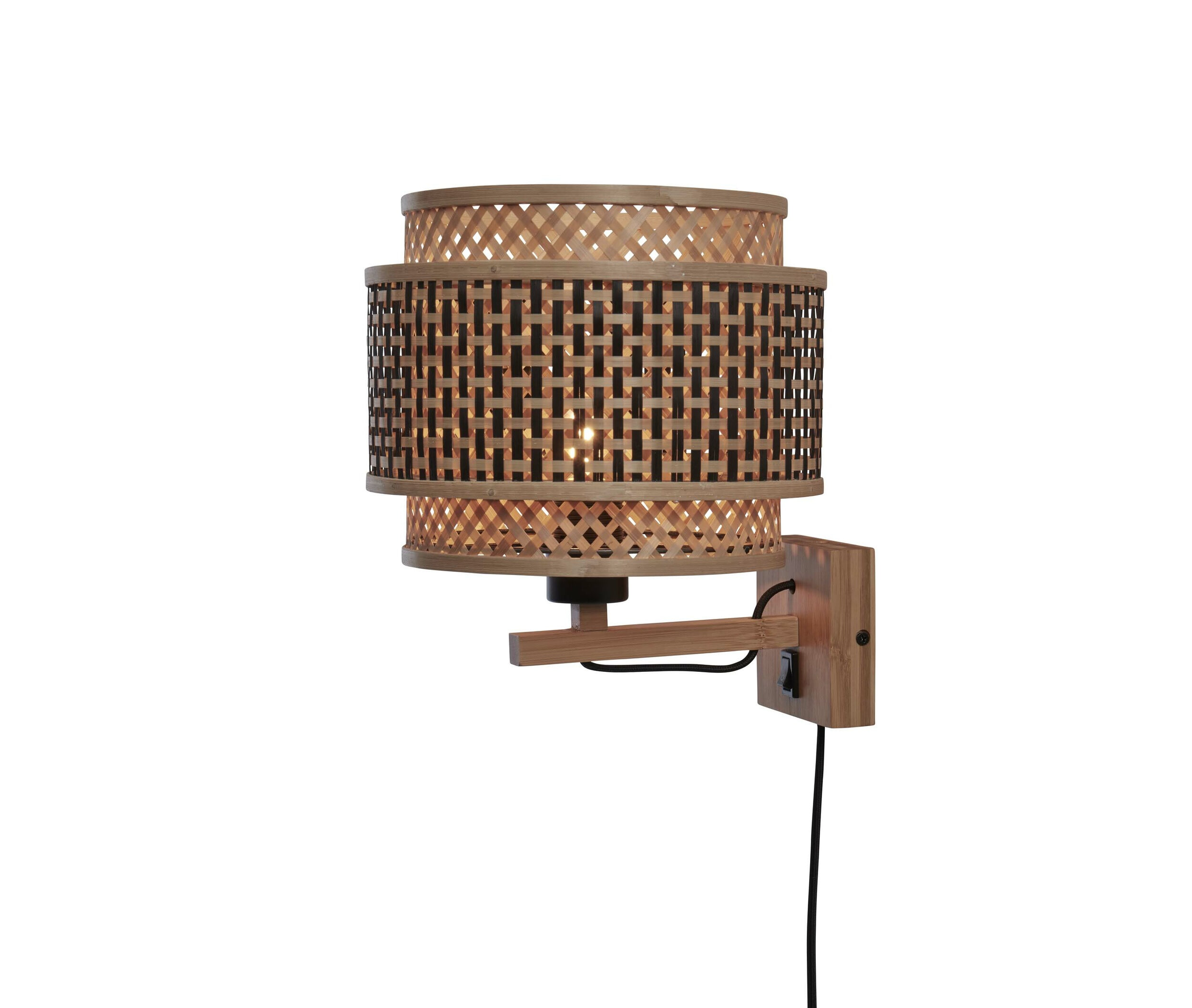 GOOD&MOJO Wandlamp 'Bhutan' Bamboe, 25cm