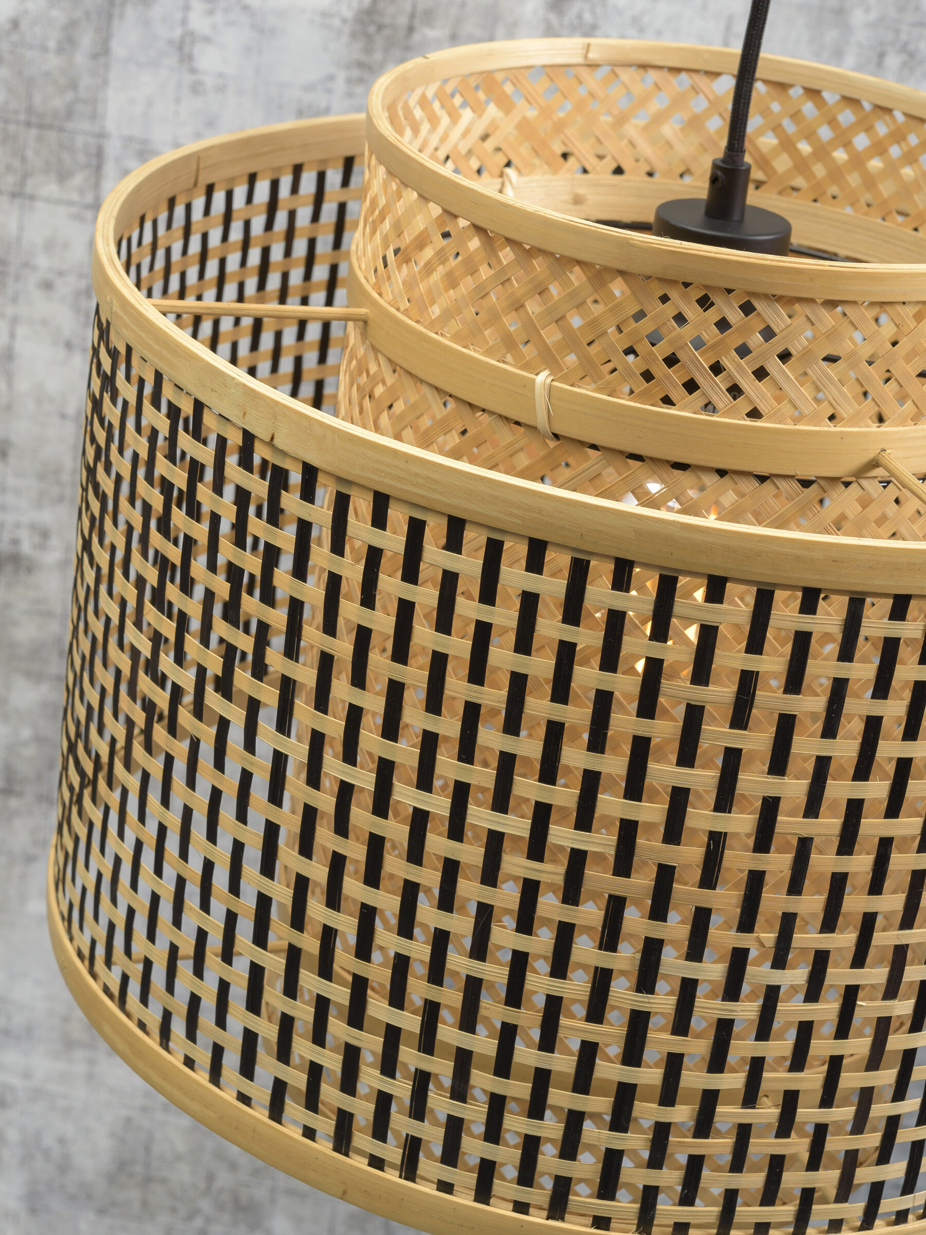 GOOD&MOJO Wandlamp 'Bhutan' Large, Ø40cm, Bamboe, kleur Naturel