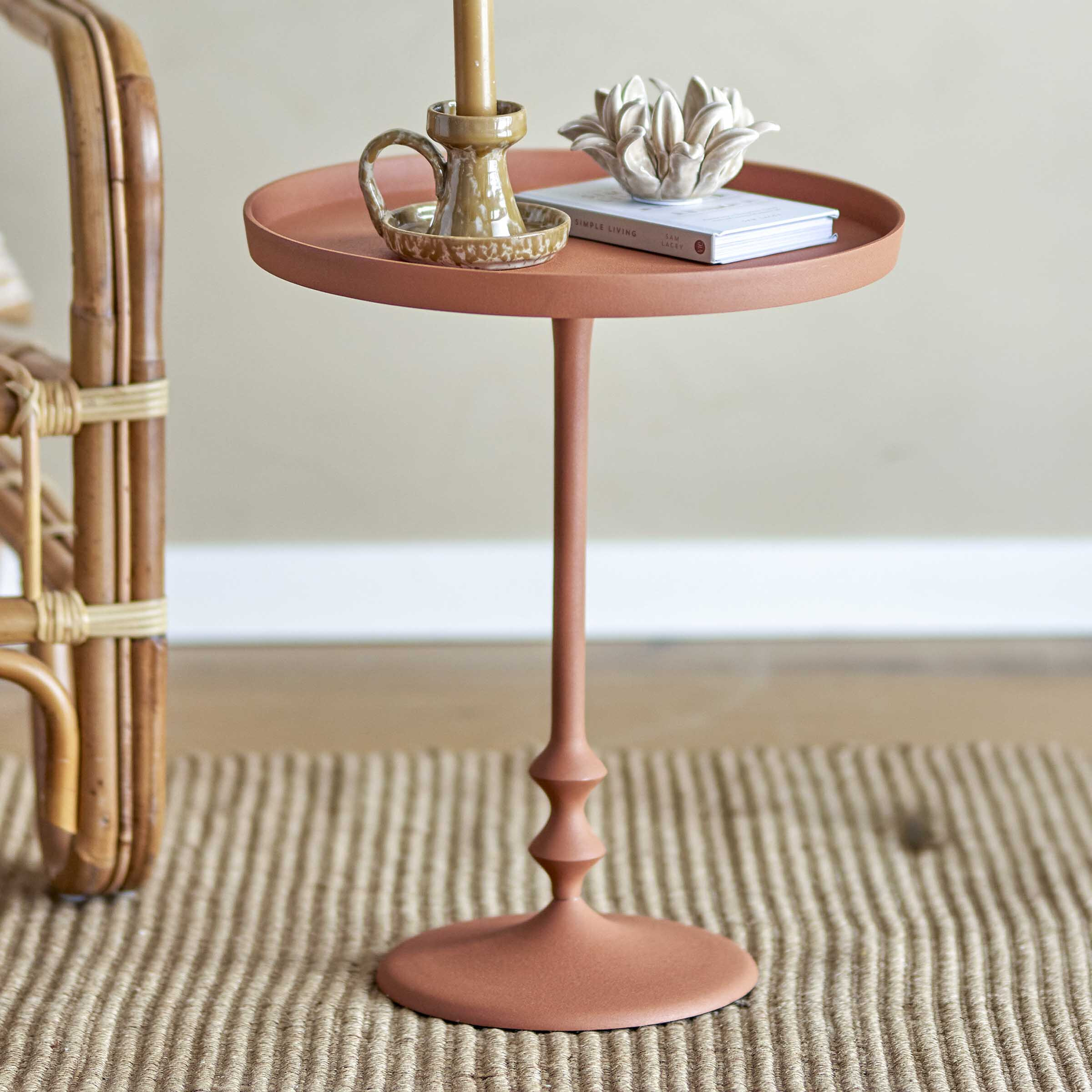 Bloomingville Ronde Bijzettafel Anjou 37cm - Oranje