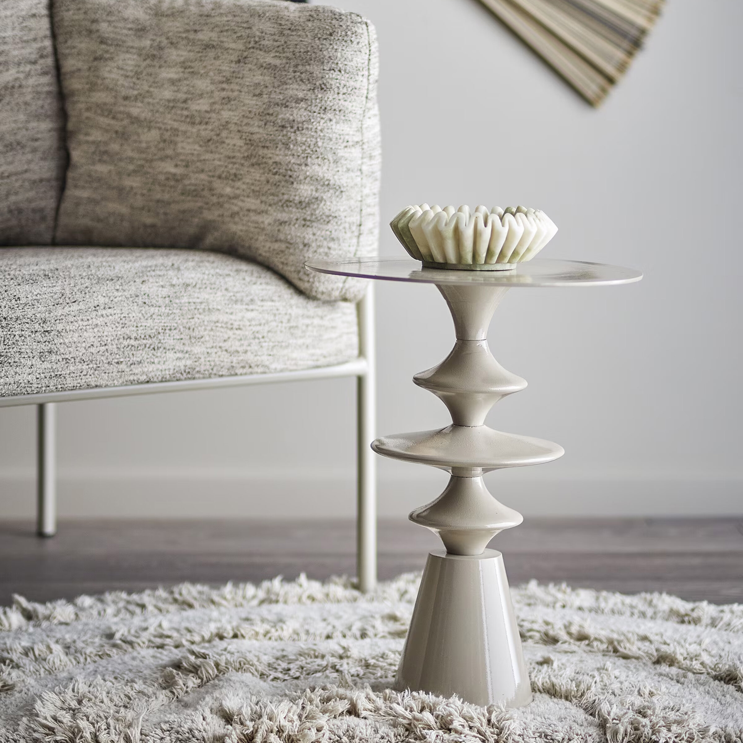 Bloomingville Ronde Bijzettafel Samio 35cm - Naturel
