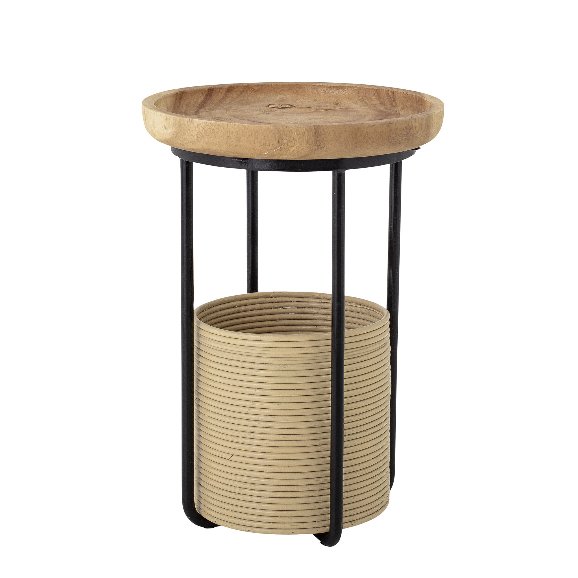 Bloomingville Ronde Bijzettafel Hitti 45cm - Naturel