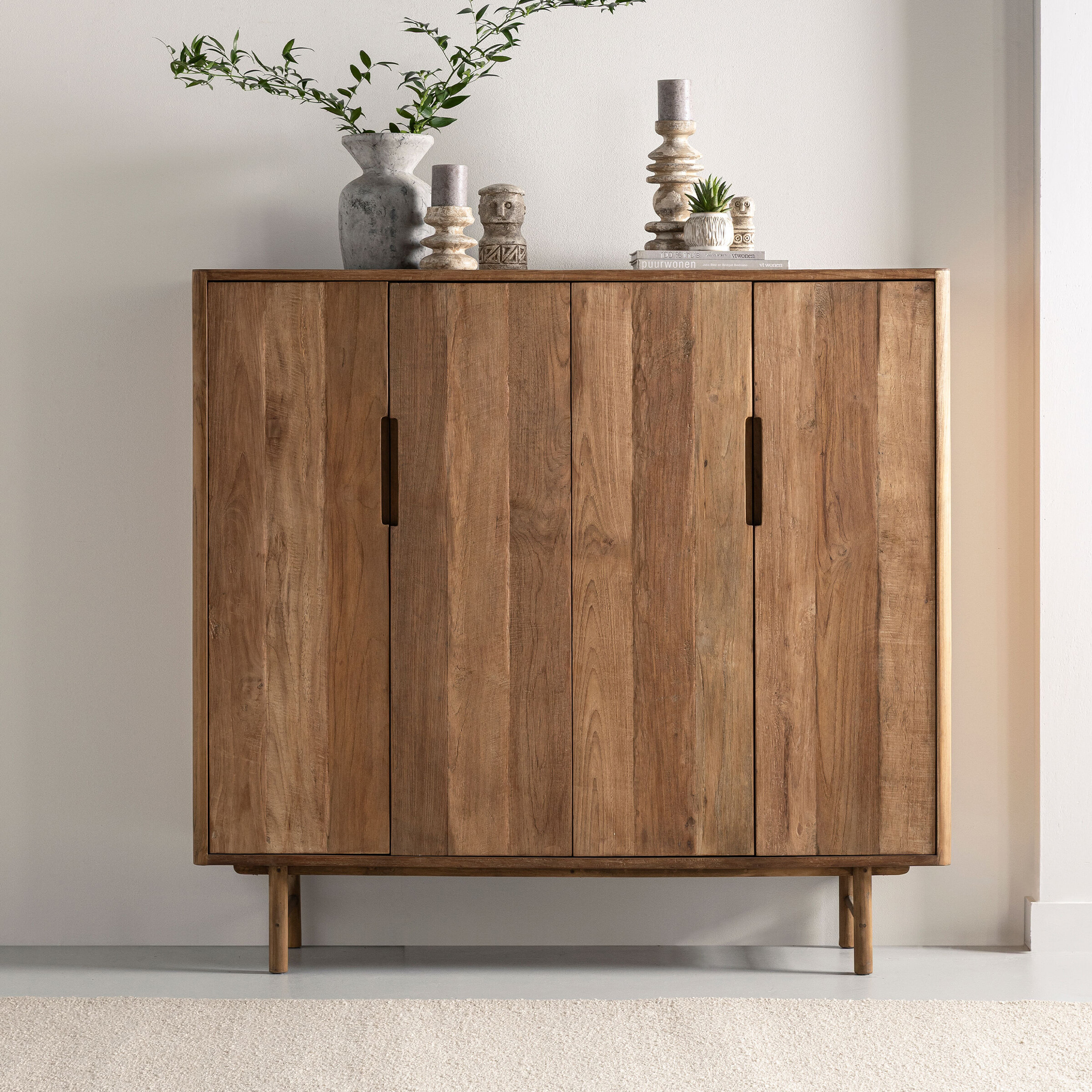 DTP Home Opbergkast 'Bliss' Teakhout, 140 x 130cm