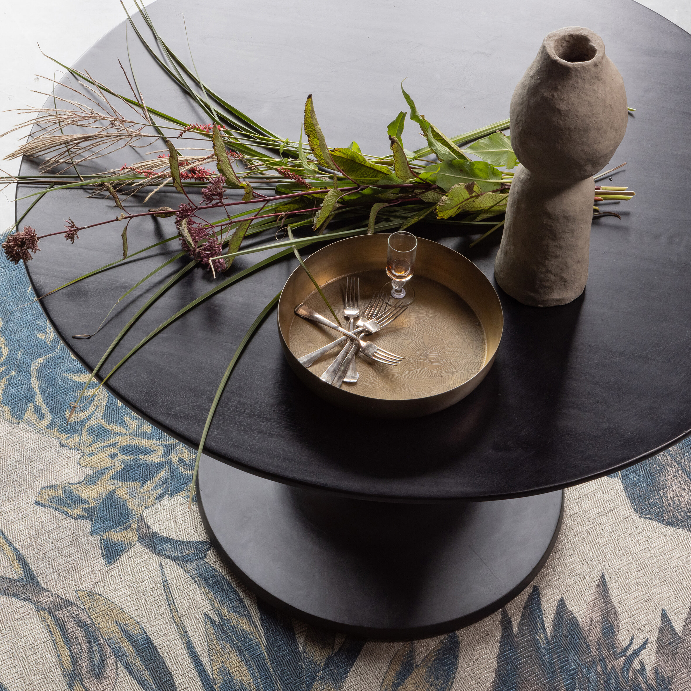 WOOOD Ronde Eettafel 'Blanco' Ø120cm, kleur Zwart