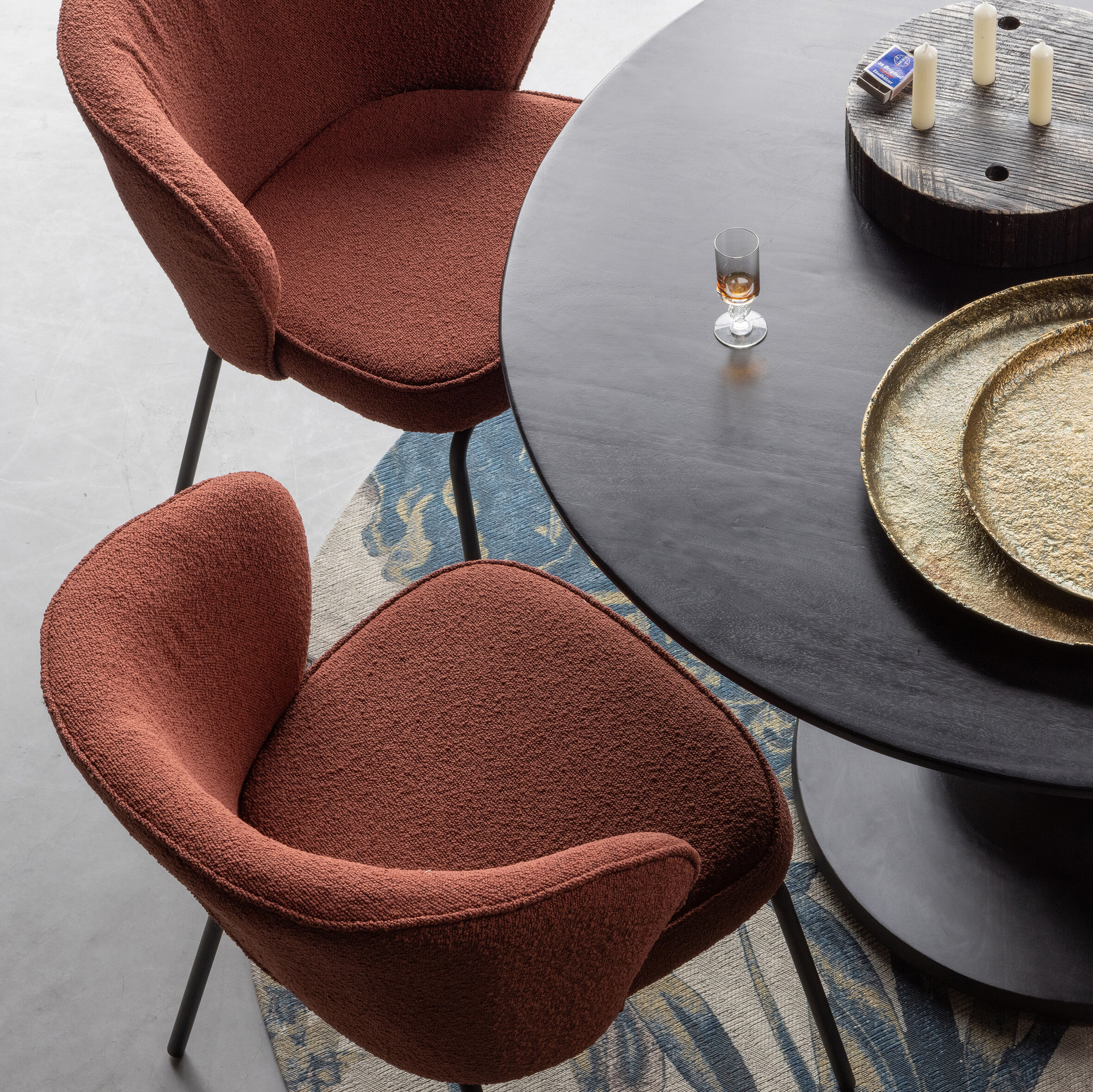 WOOOD Ronde Eettafel 'Blanco' Ø120cm, kleur Zwart