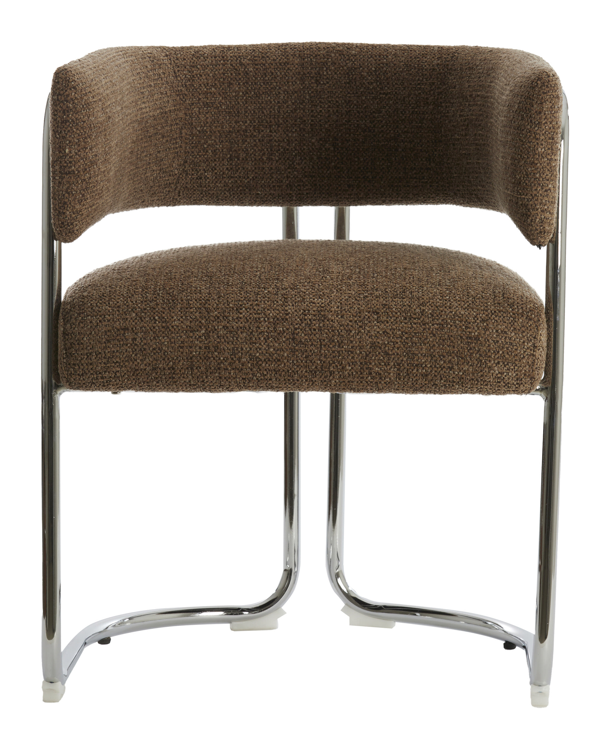 Light & Living Eetkamerstoel 'Adante' Buisframe chroom, kleur Donkerbruin