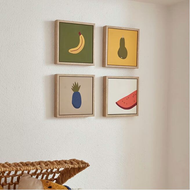 Kave Home Schilderij 'Bogumila' Set van 4 stuks
