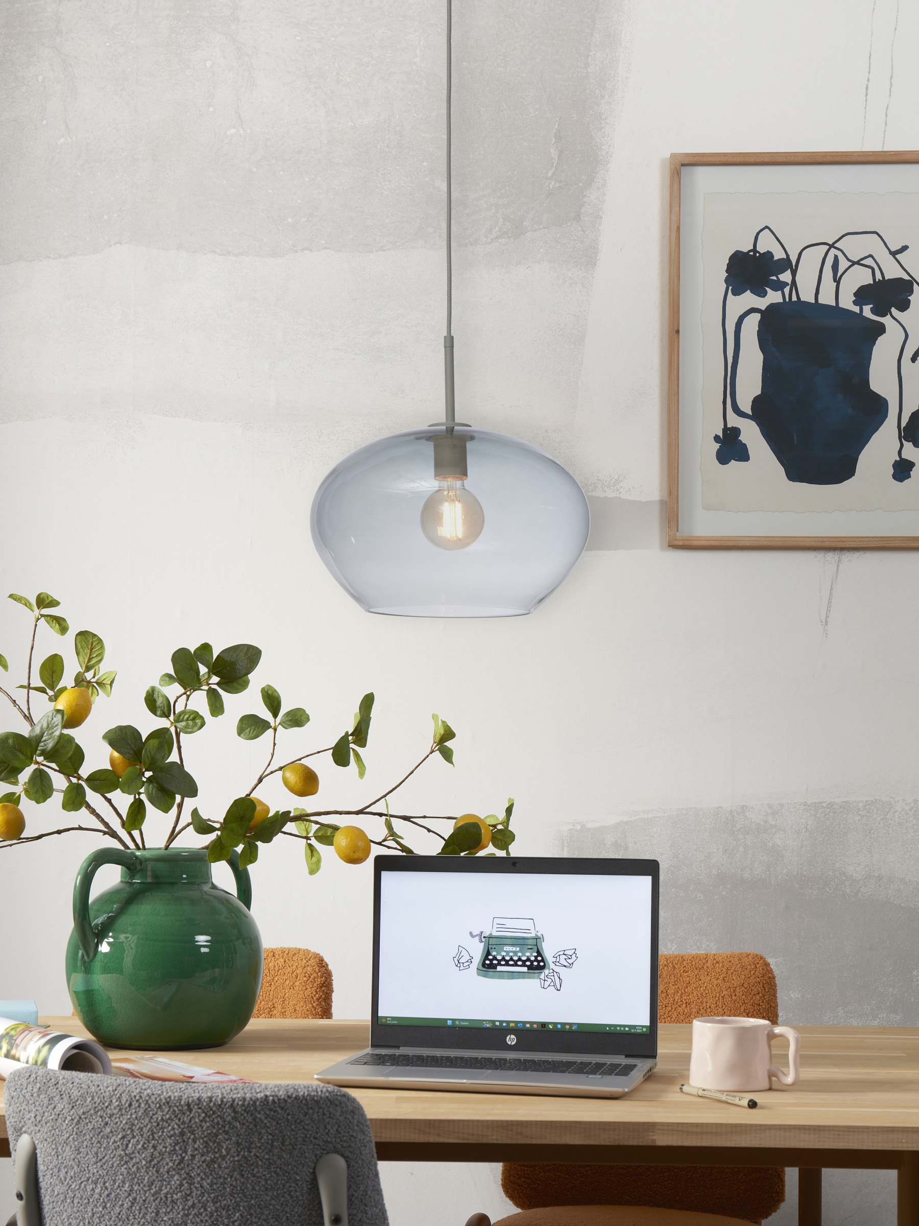 its about RoMi Hanglamp 'Bologna' 35cm, kleur Lichtgrijs