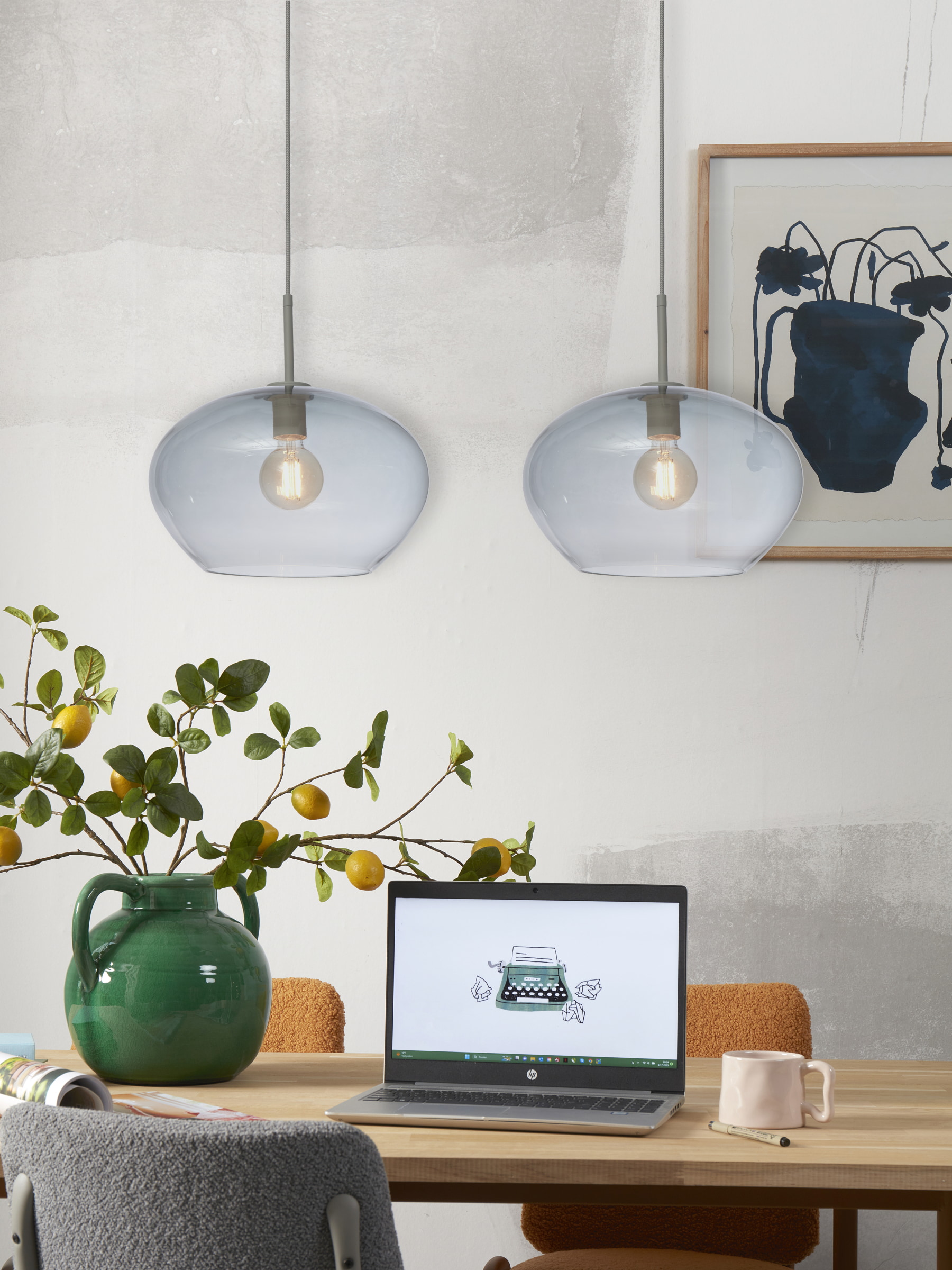 its about RoMi Hanglamp 'Bologna' 35cm, kleur Lichtgrijs