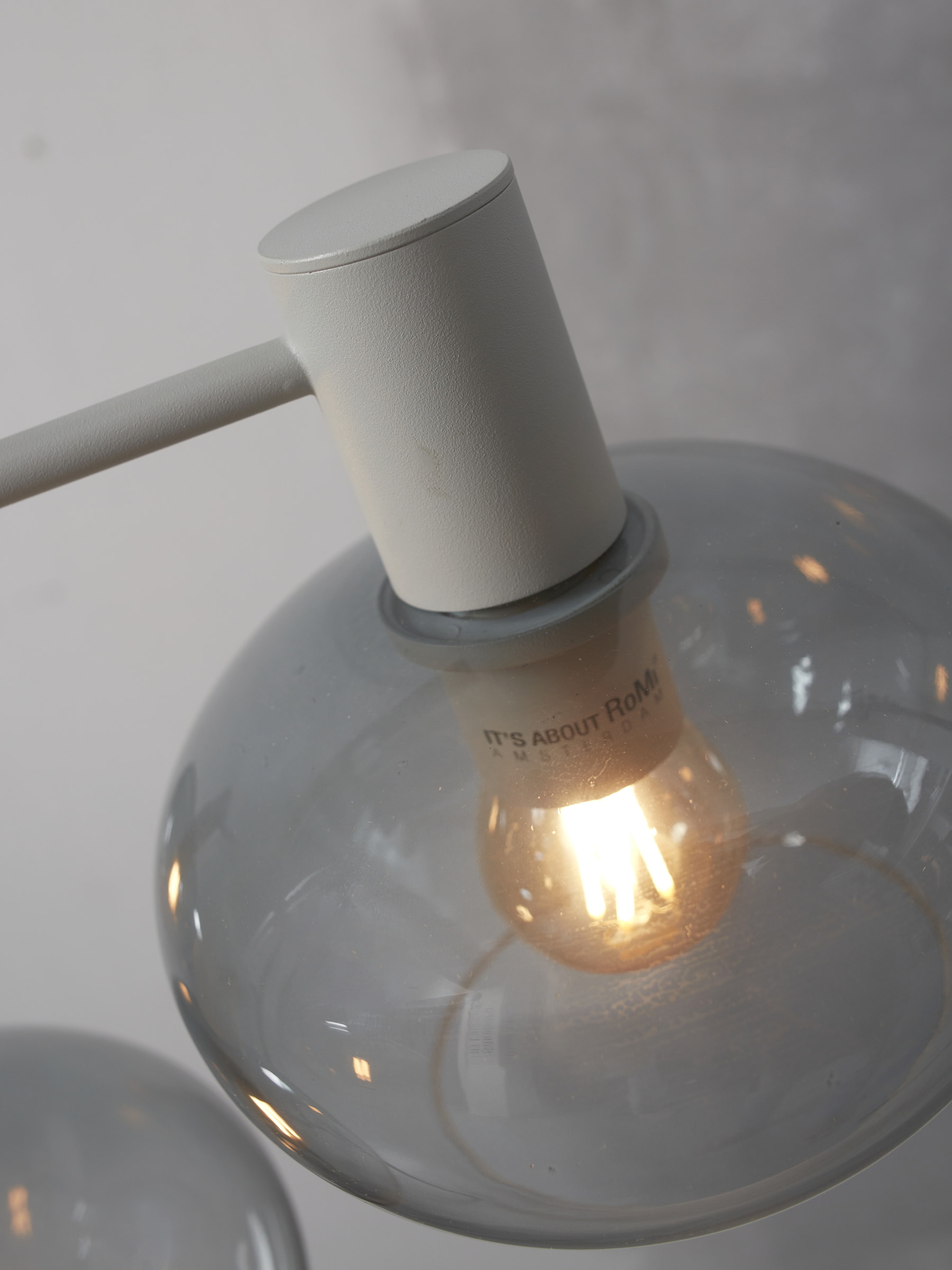 its about RoMi Hanglamp 'Bologna' 4-lamps, kleur Lichtgrijs