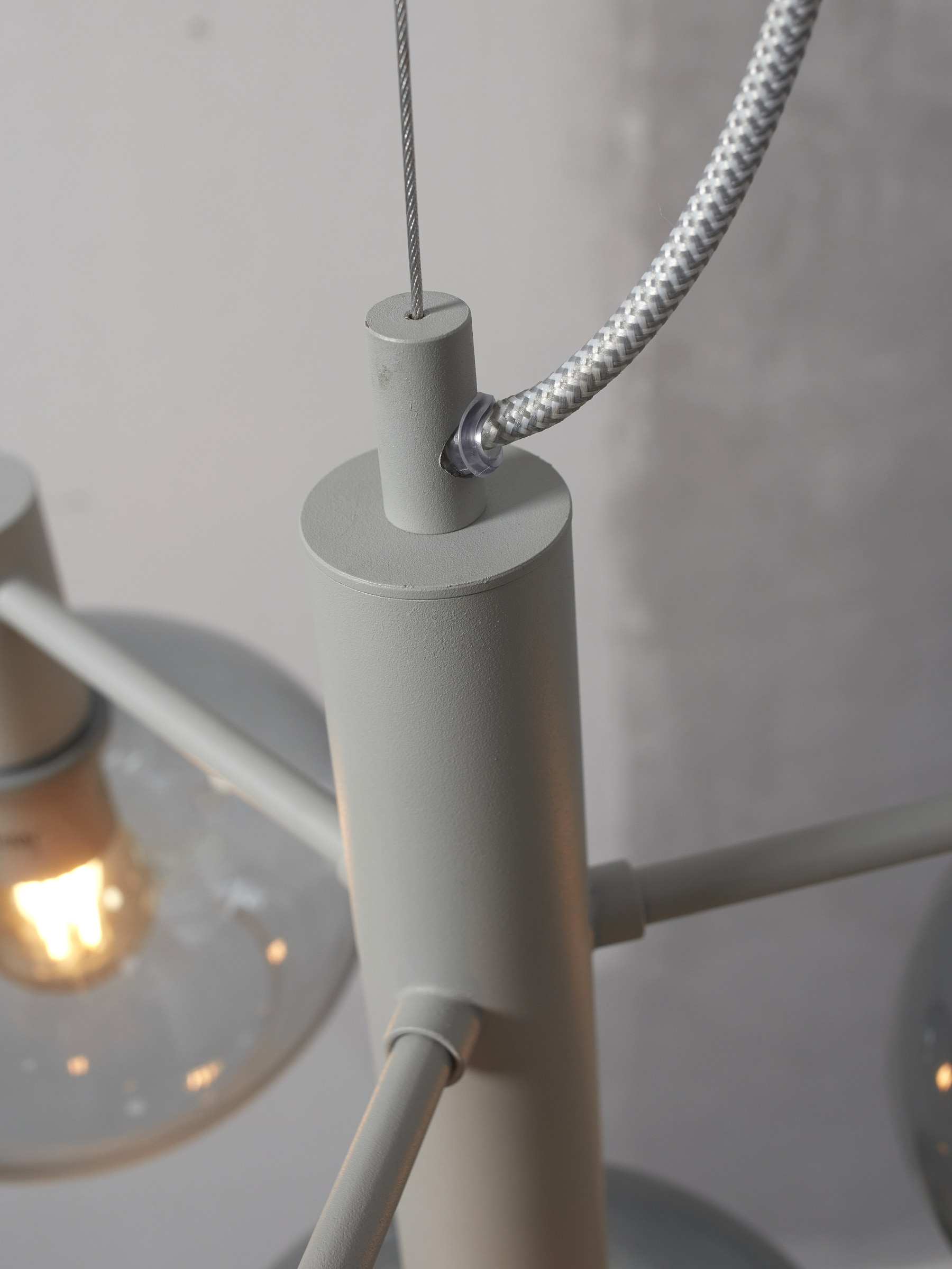 its about RoMi Hanglamp 'Bologna' 4-lamps, kleur Lichtgrijs