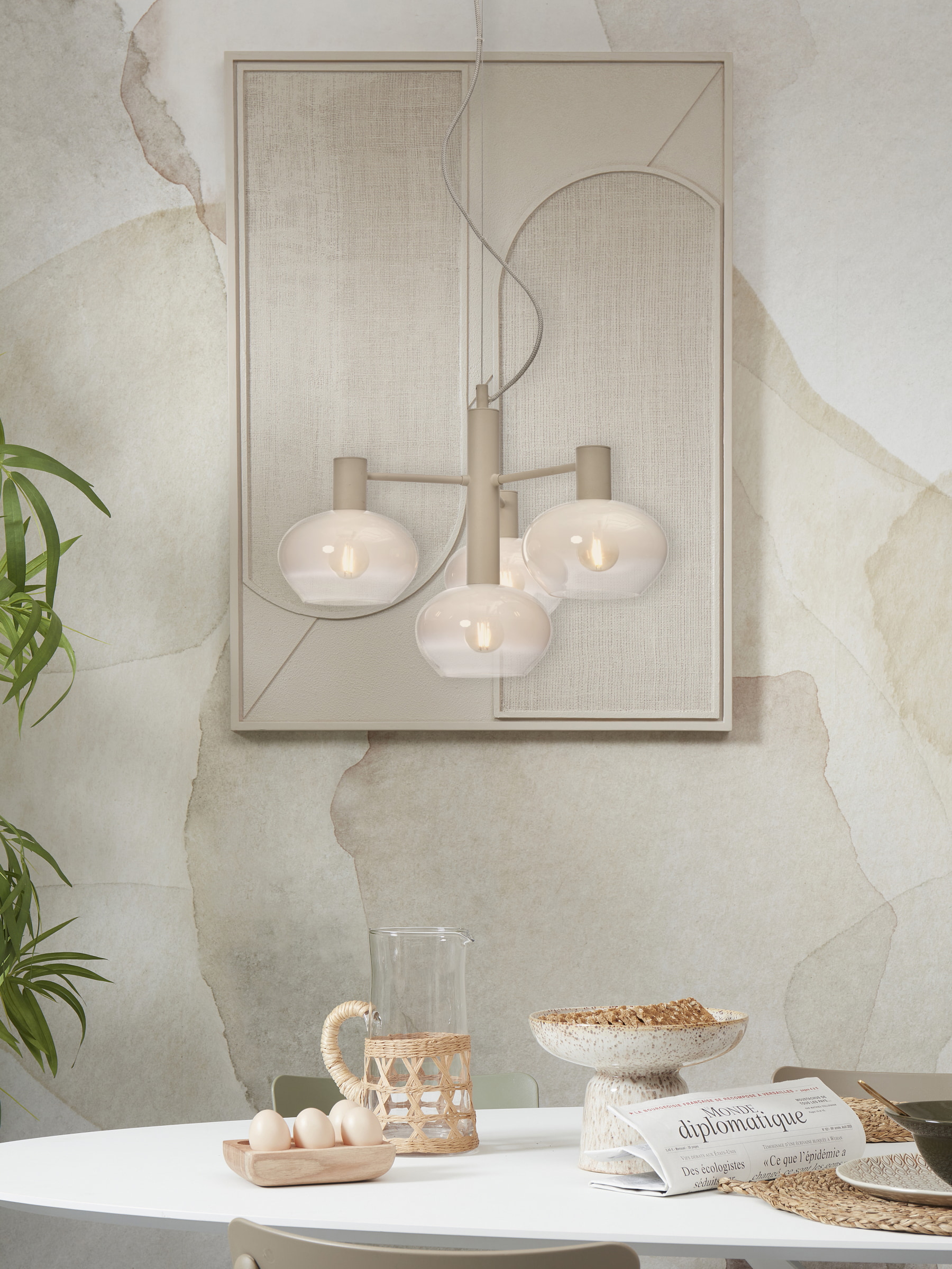 its about RoMi Hanglamp 'Bologna' 4-lamps, kleur Wit