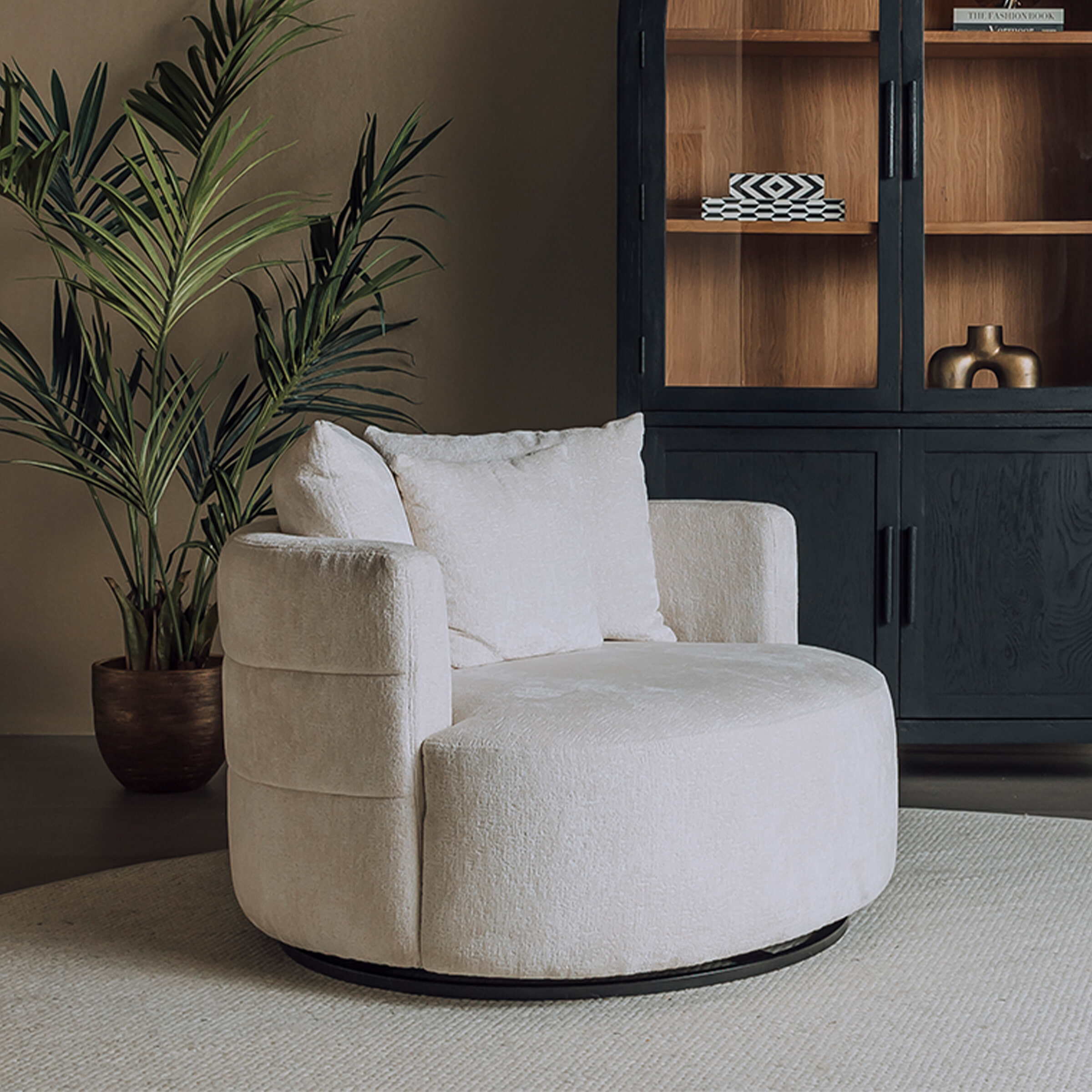 Tower Living Draaifauteuil 'Bolza' Geweven stof