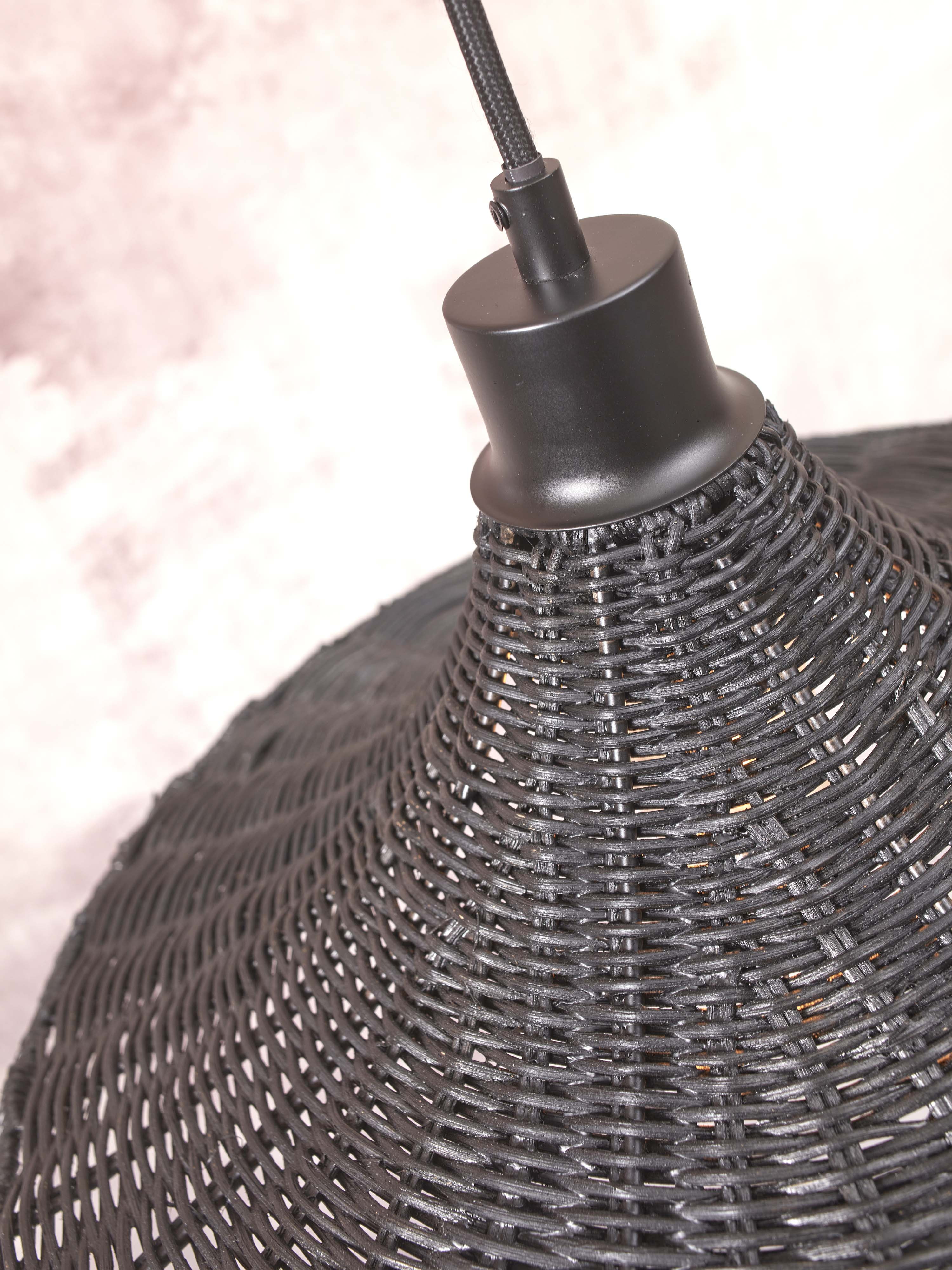 GOOD&MOJO Hanglamp 'Borabora' Rotan, 40cm, kleur Zwart