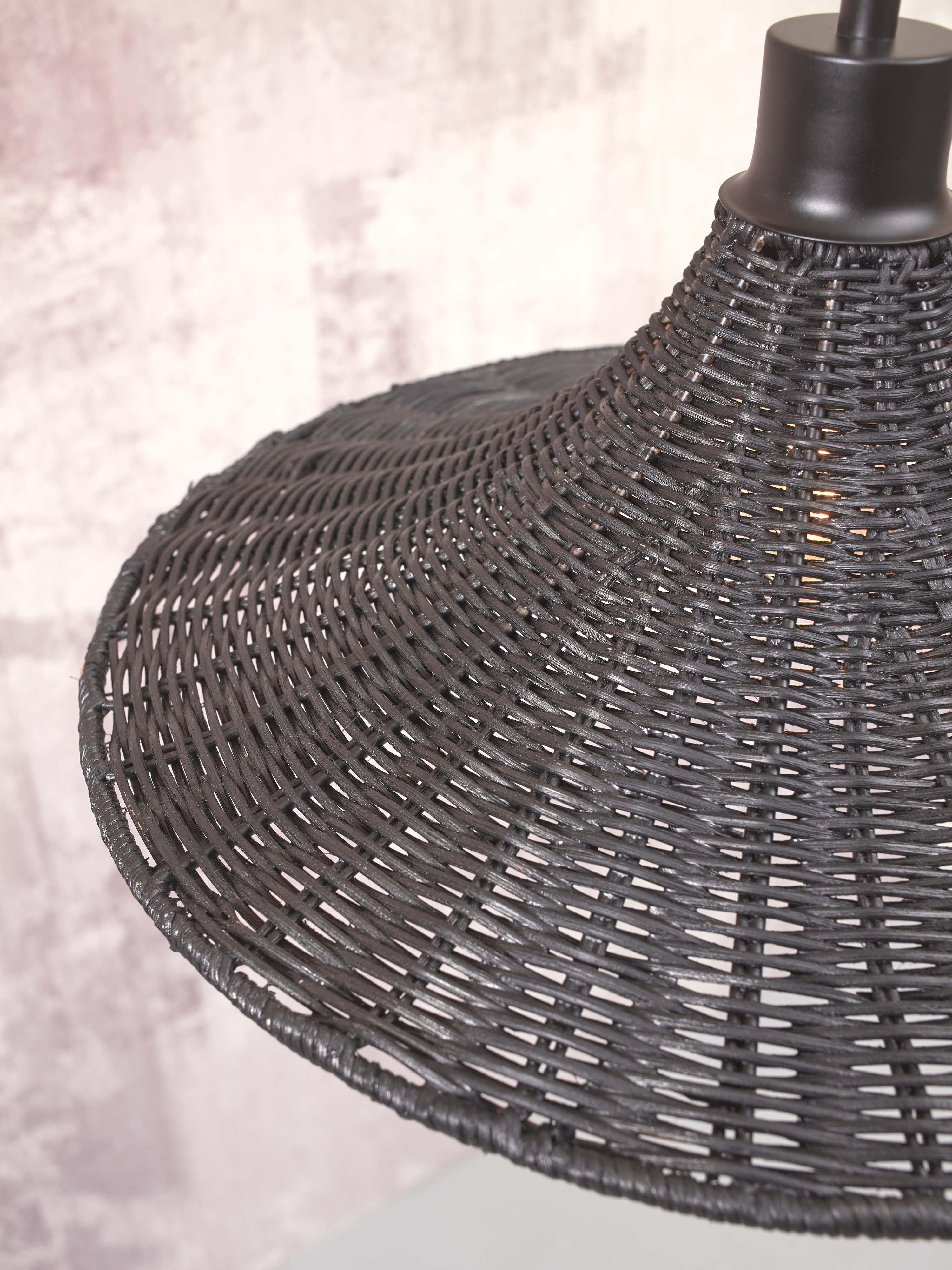 GOOD&MOJO Hanglamp 'Borabora' Rotan, 40cm, kleur Zwart