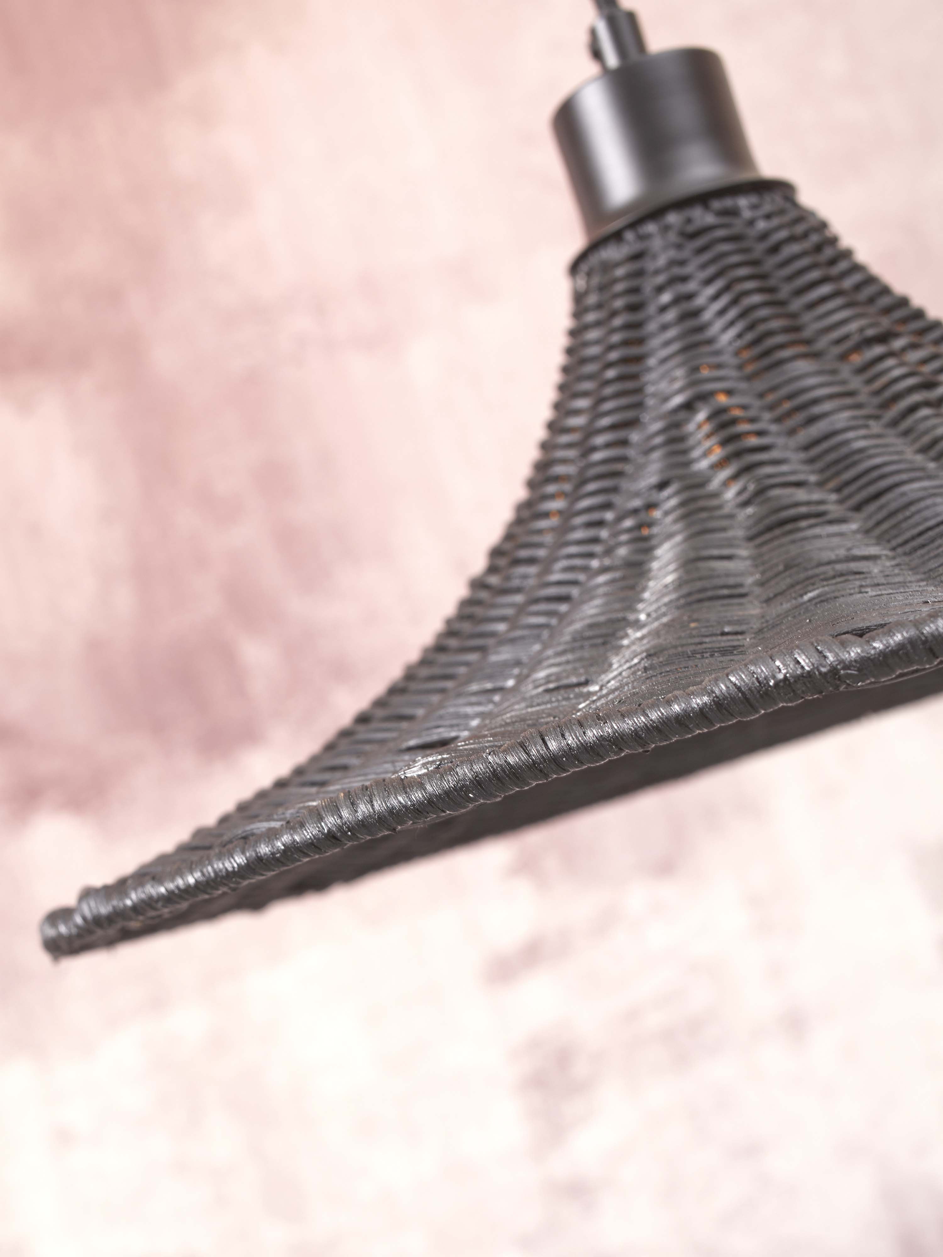 GOOD&MOJO Hanglamp 'Borabora' Rotan, 40cm, kleur Zwart