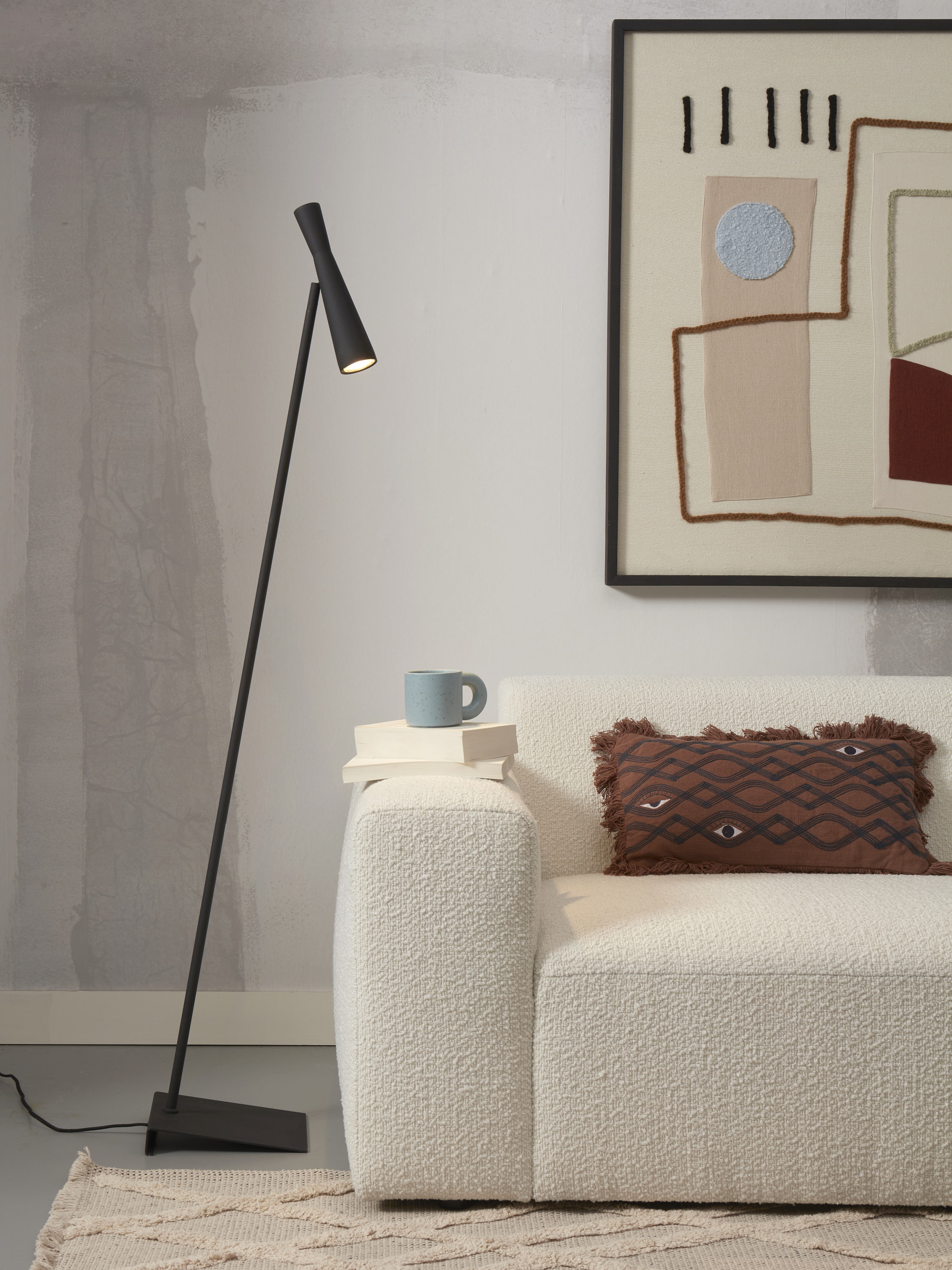its about RoMi Vloerlamp 'Bordeaux' 145cm, kleur Zwart