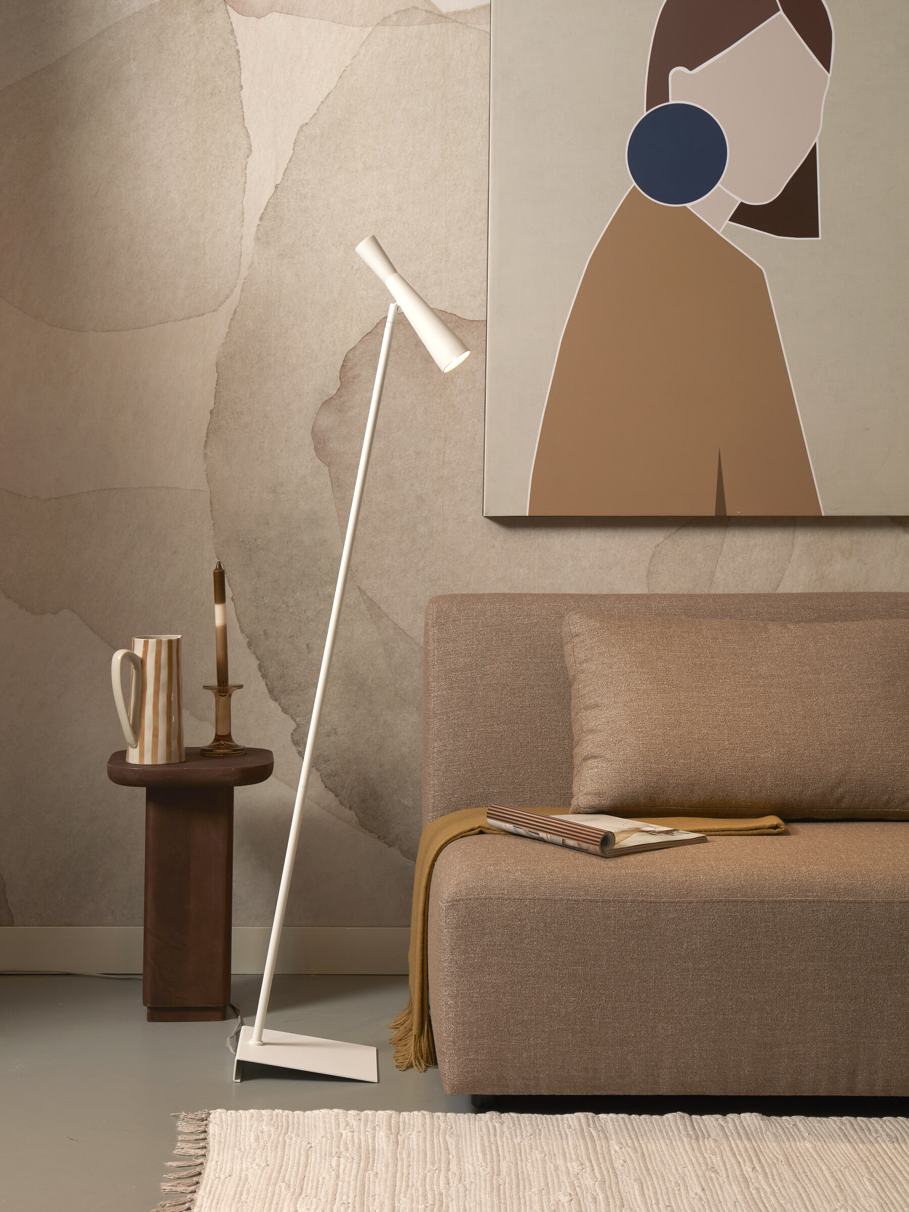 its about RoMi Vloerlamp 'Bordeaux' 145cm, kleur Wit