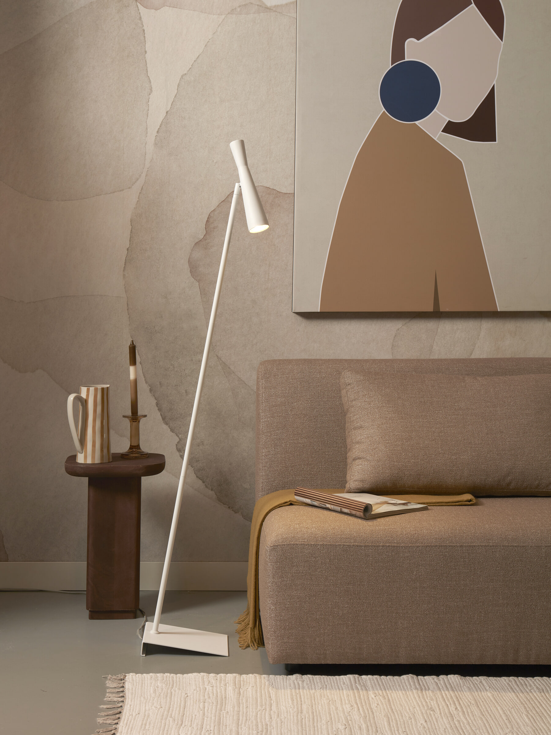 its about RoMi Vloerlamp 'Bordeaux' 145cm, kleur Wit