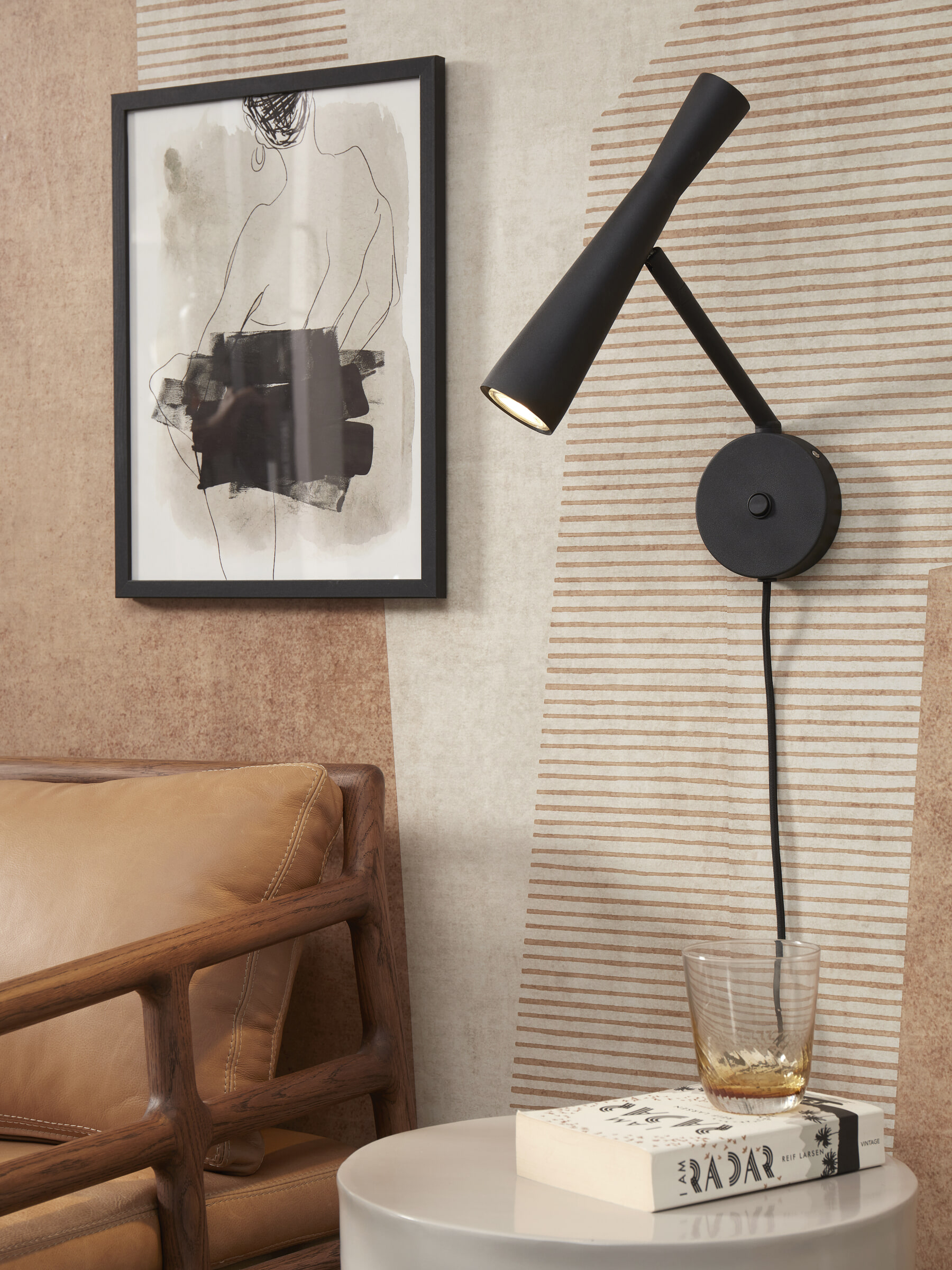 its about RoMi Wandlamp 'Bordeaux' kleur Zwart