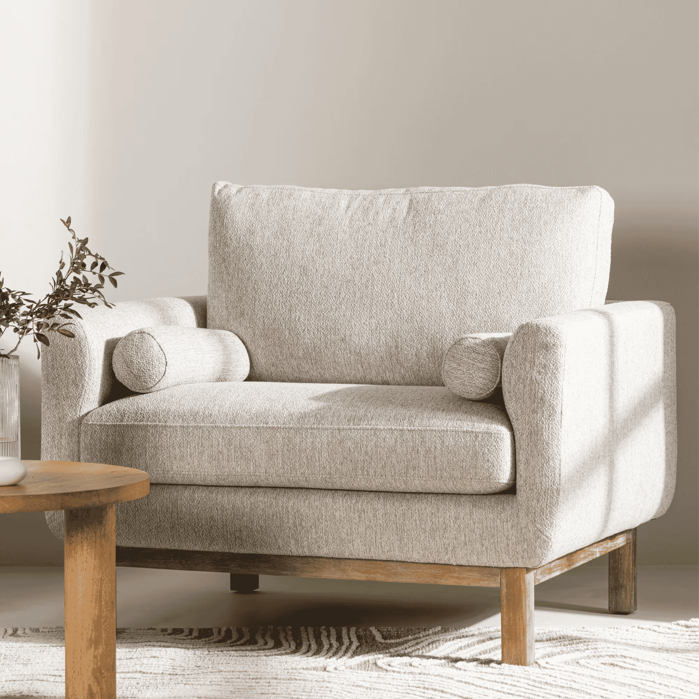 Nohr Fauteuil 'Shanai' Bouclé, kleur Beige