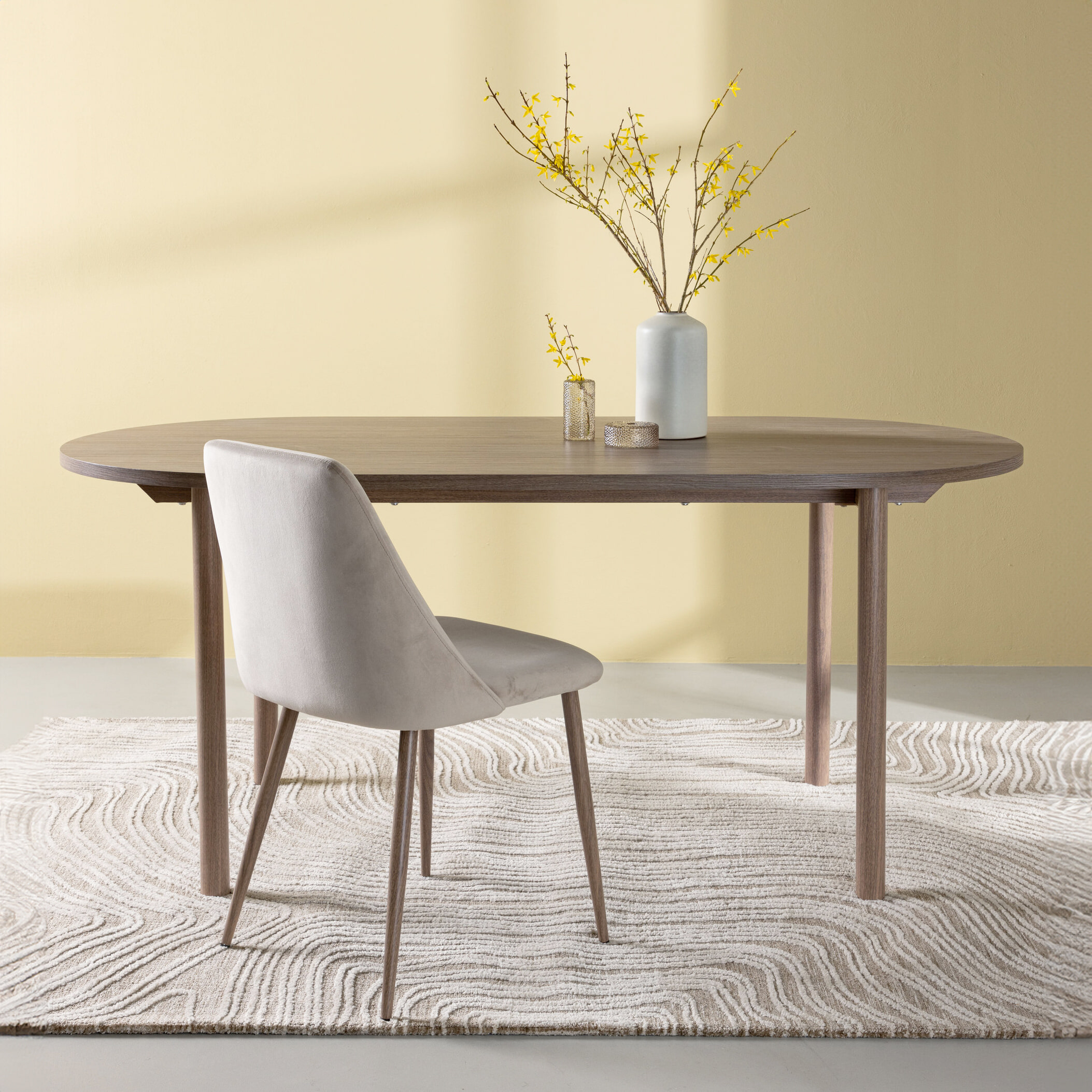 Nohr Ovale Eettafel Brandee MDF, 180 x 90cm - Ovaal