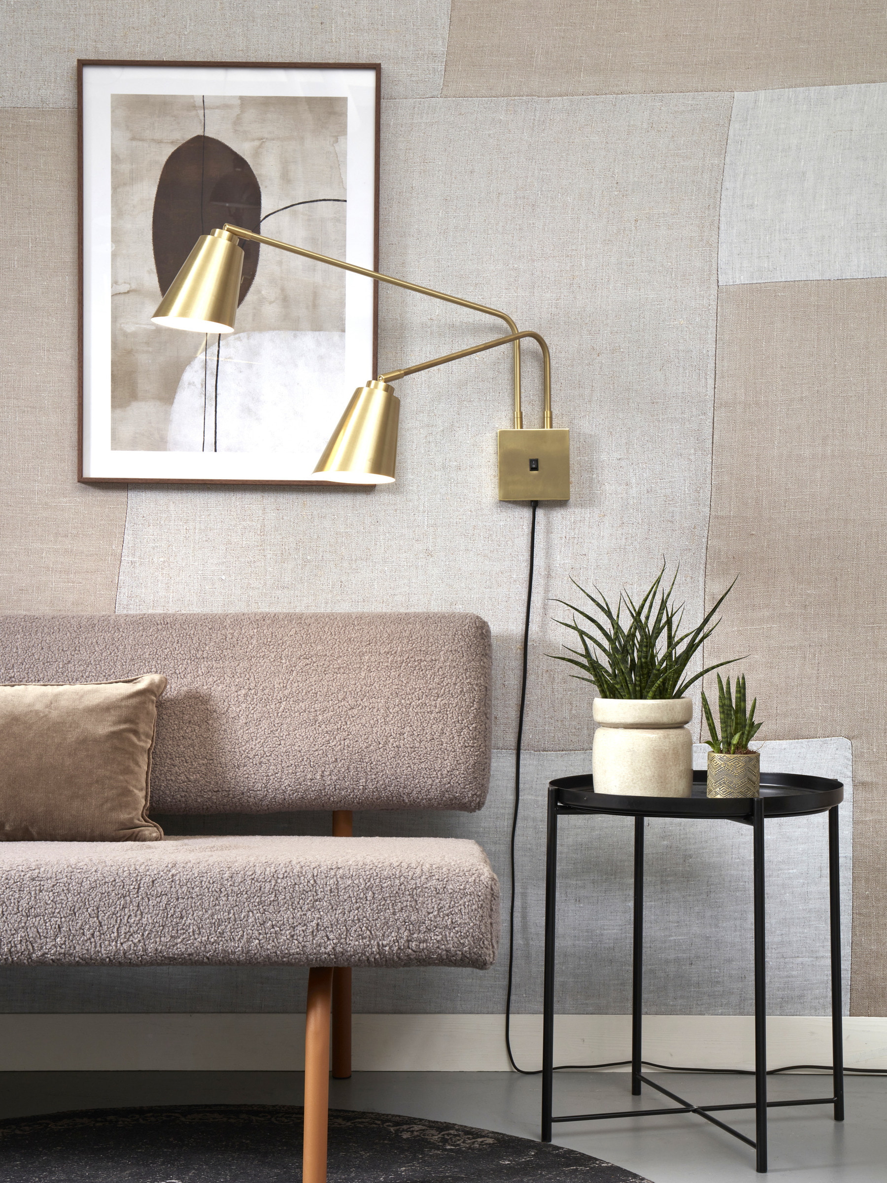 its about RoMi Wandlamp 'Bremen' 2-lamps, kleur Goud