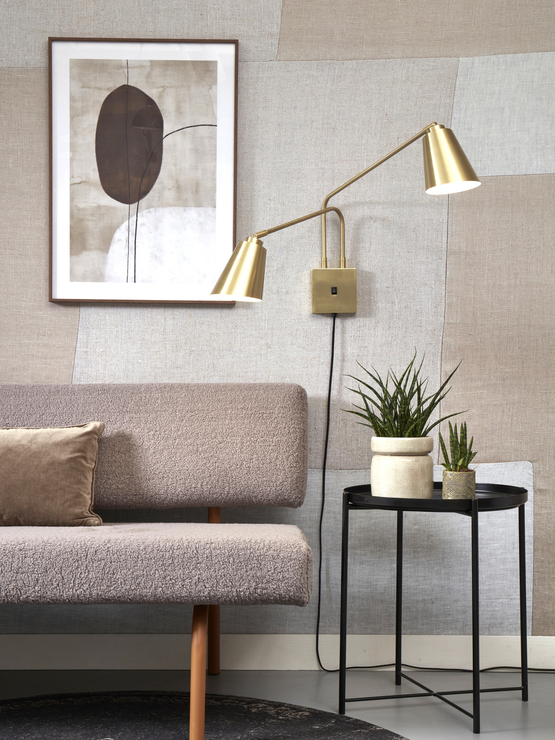 its about RoMi Wandlamp 'Bremen' 2-lamps, kleur Goud