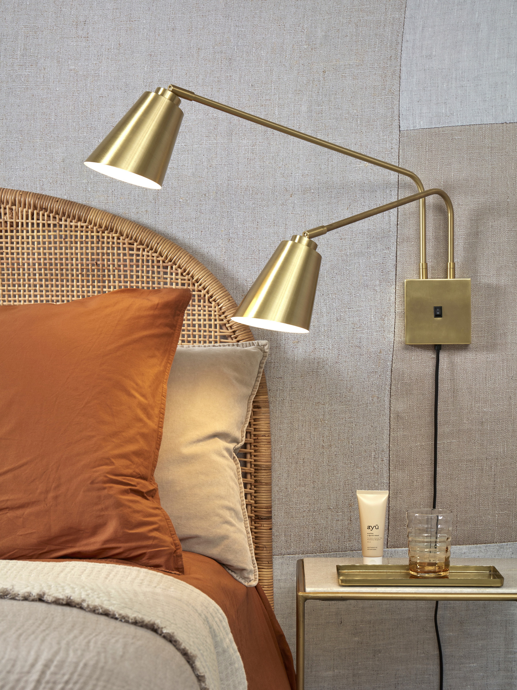 its about RoMi Wandlamp 'Bremen' 2-lamps, kleur Goud