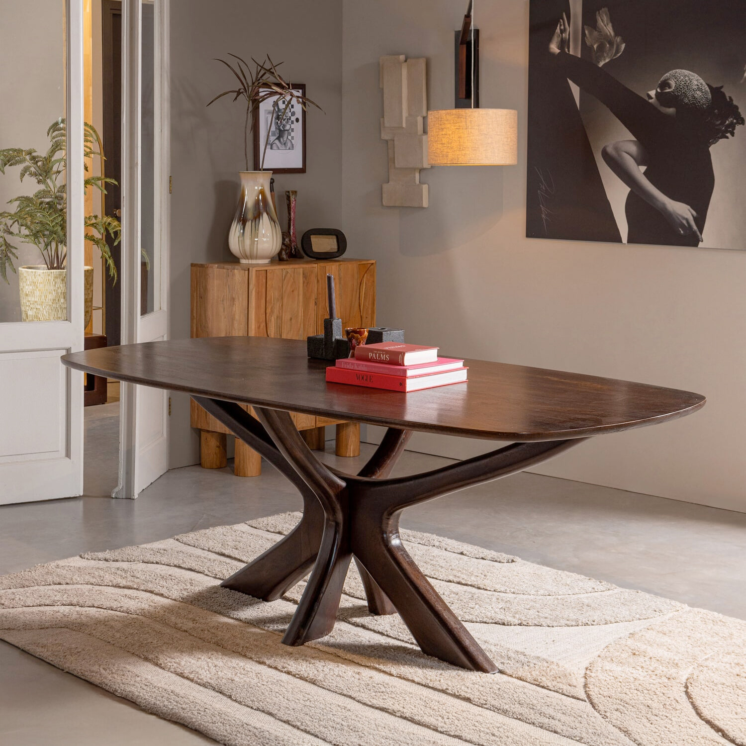 BePureHome Eettafel Bridge Deens ovaal, Mangohout - walnoot