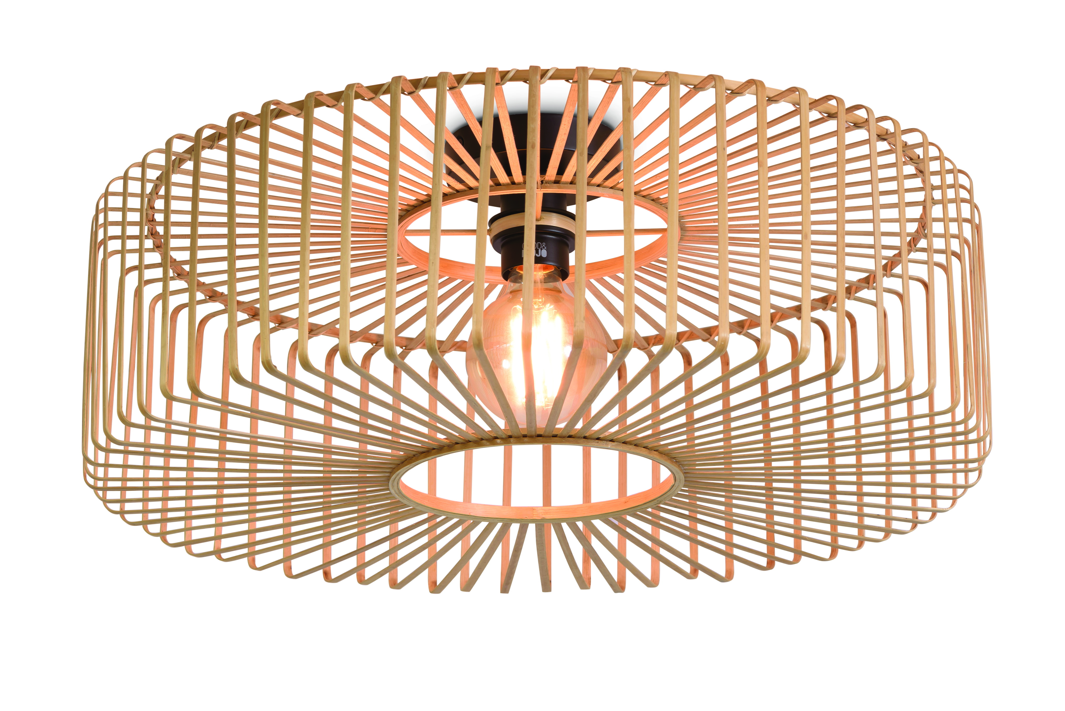 GOOD&MOJO Plafondlamp 'Bromo' Large, Bamboe, kleur Naturel