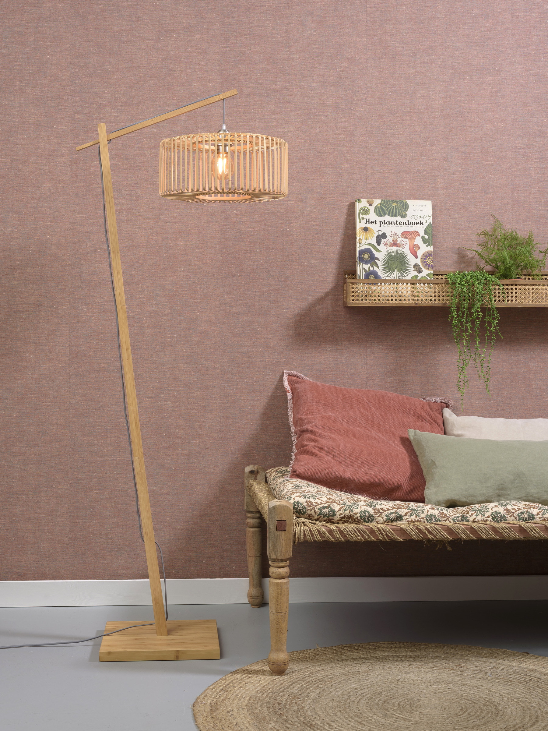 GOOD&MOJO Vloerlamp 'Bromo' Small, Bamboe, kleur Naturel
