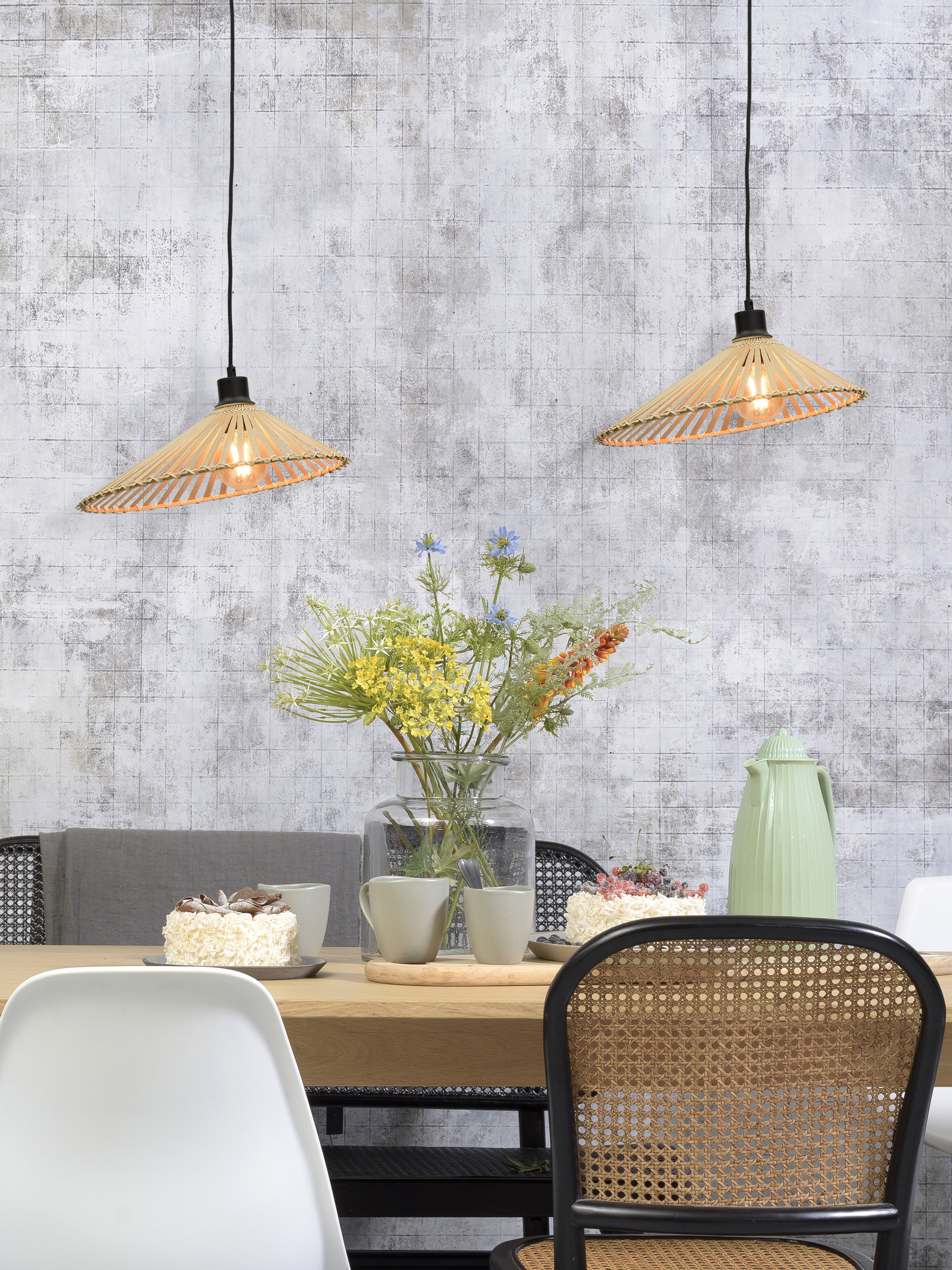 GOOD&MOJO Hanglamp 'Bromo' 40cm, Bamboe, kleur Naturel
