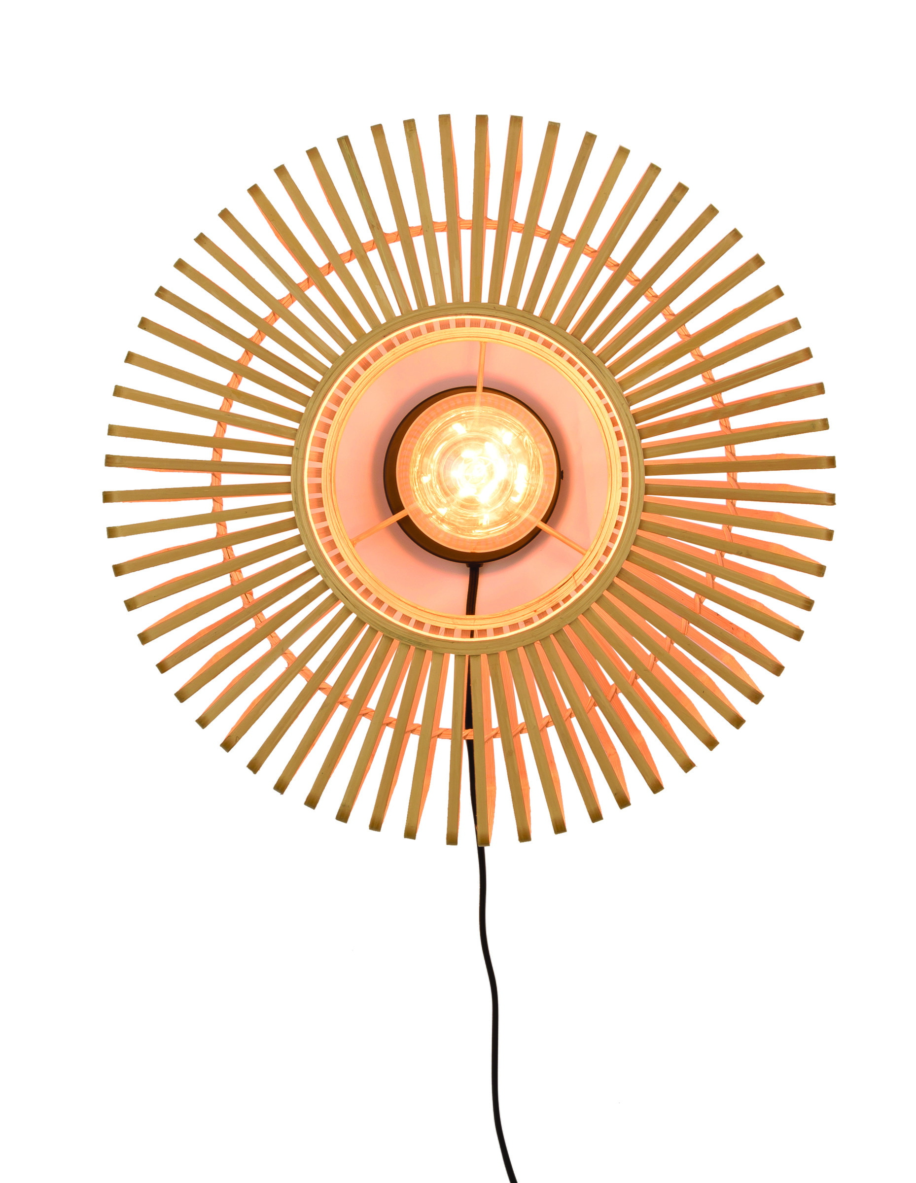 GOOD&MOJO Wandlamp 'Bromo' 40cm, Bamboe, kleur Naturel