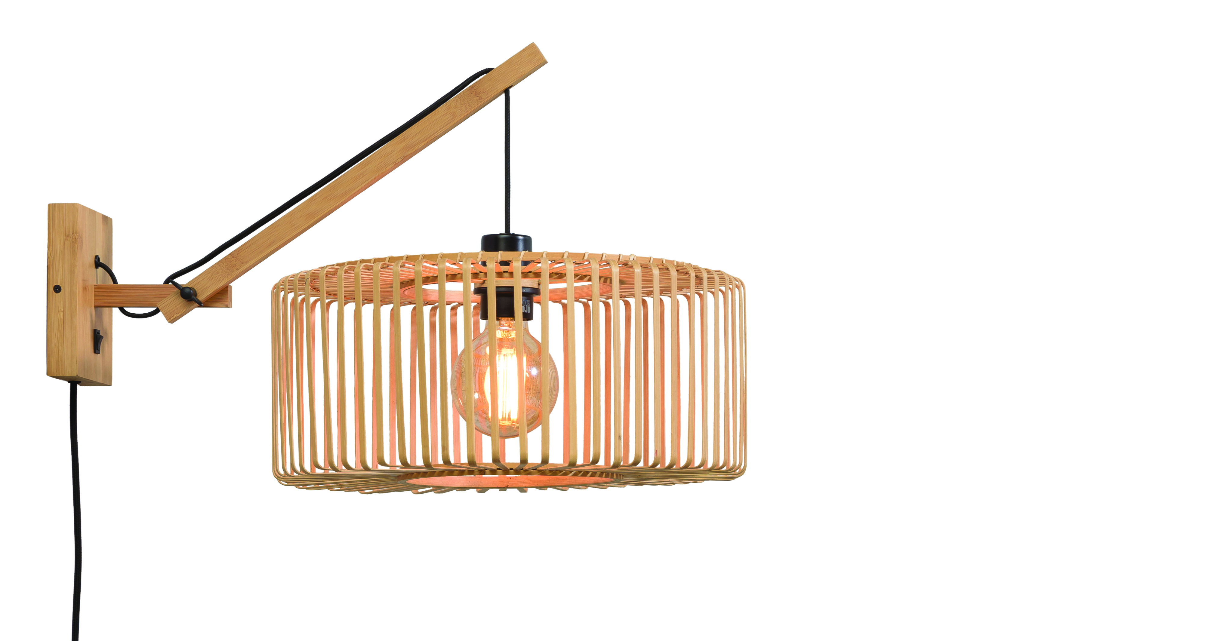 GOOD&MOJO Wandlamp 'Bromo' Small, Bamboe, kleur Naturel