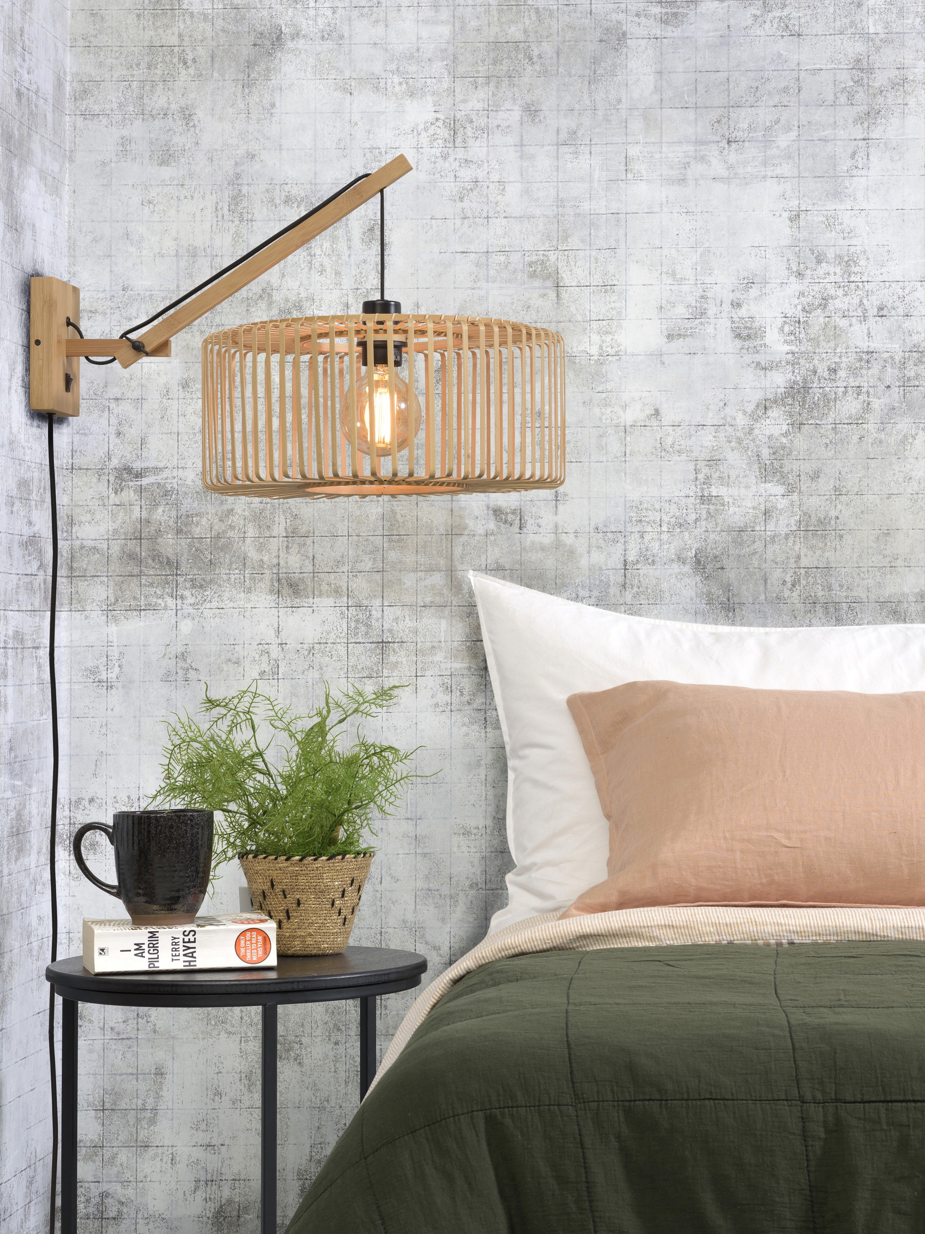 GOOD&MOJO Wandlamp 'Bromo' Small, Bamboe, kleur Naturel
