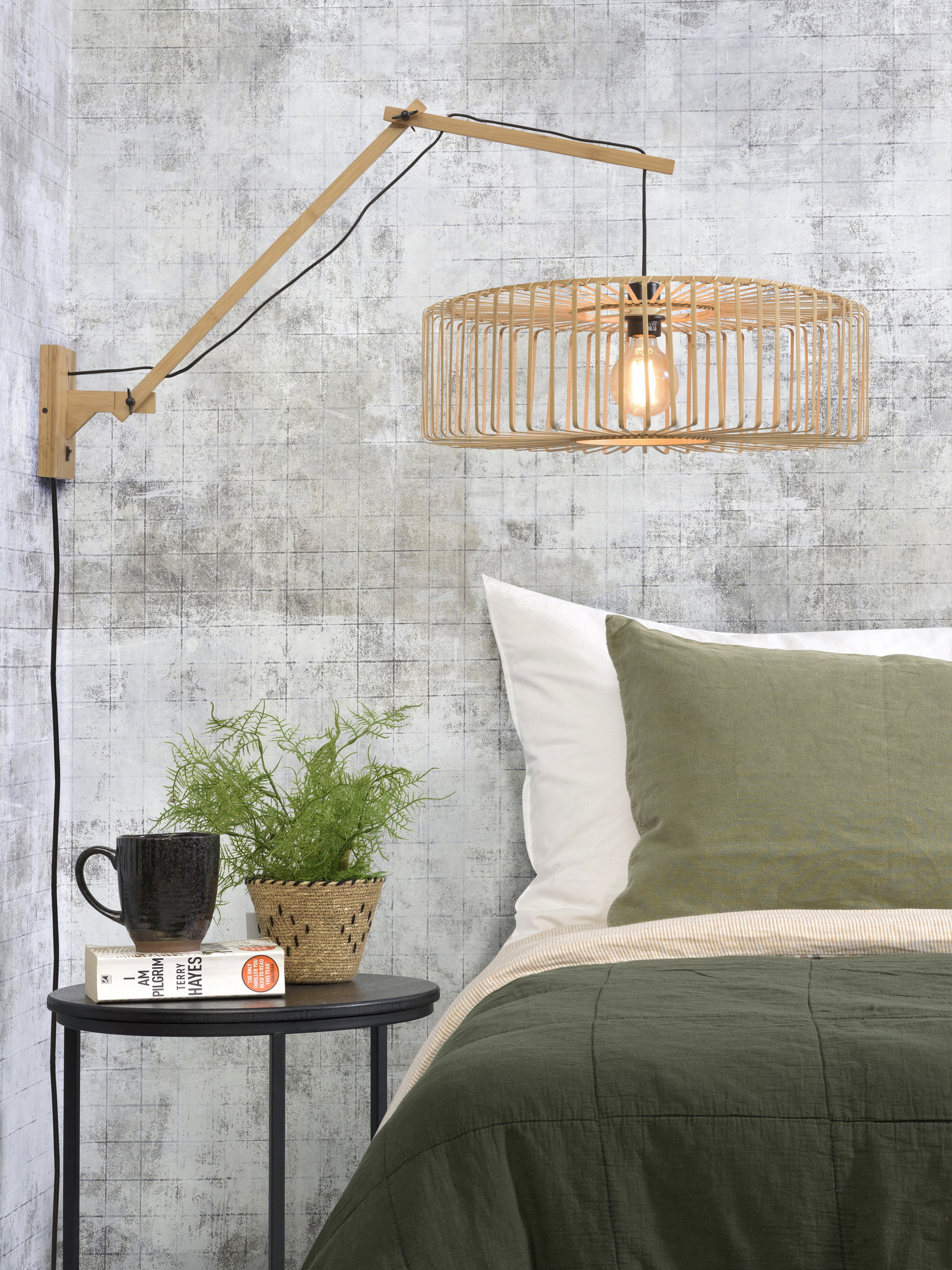 GOOD&MOJO Wandlamp 'Bromo' Large, Bamboe, kleur Naturel