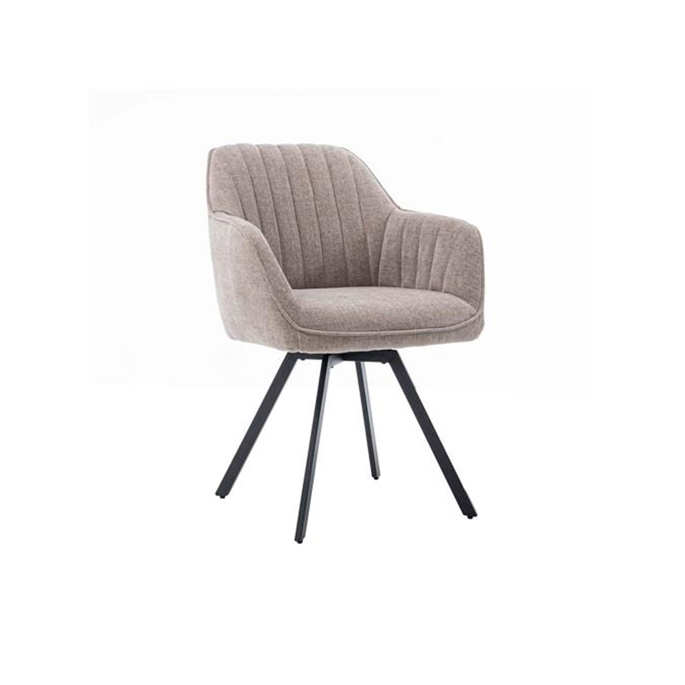 Tower Living Draaibare Eetkamerstoel 'Bruno' kleur Beige/Grijs