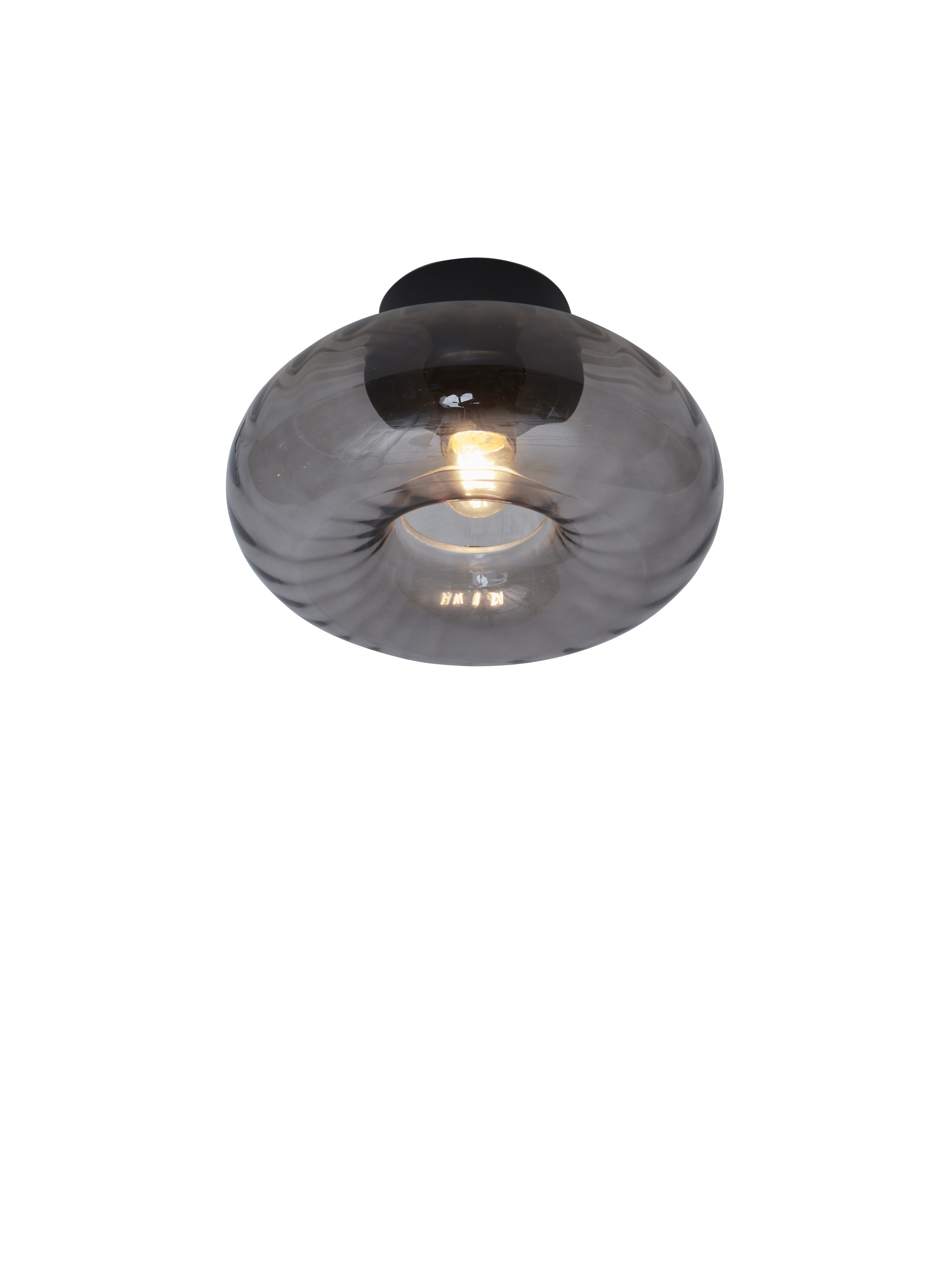 its about RoMi Plafondlamp 'Brussels' Glas, 28cm, kleur Antraciet