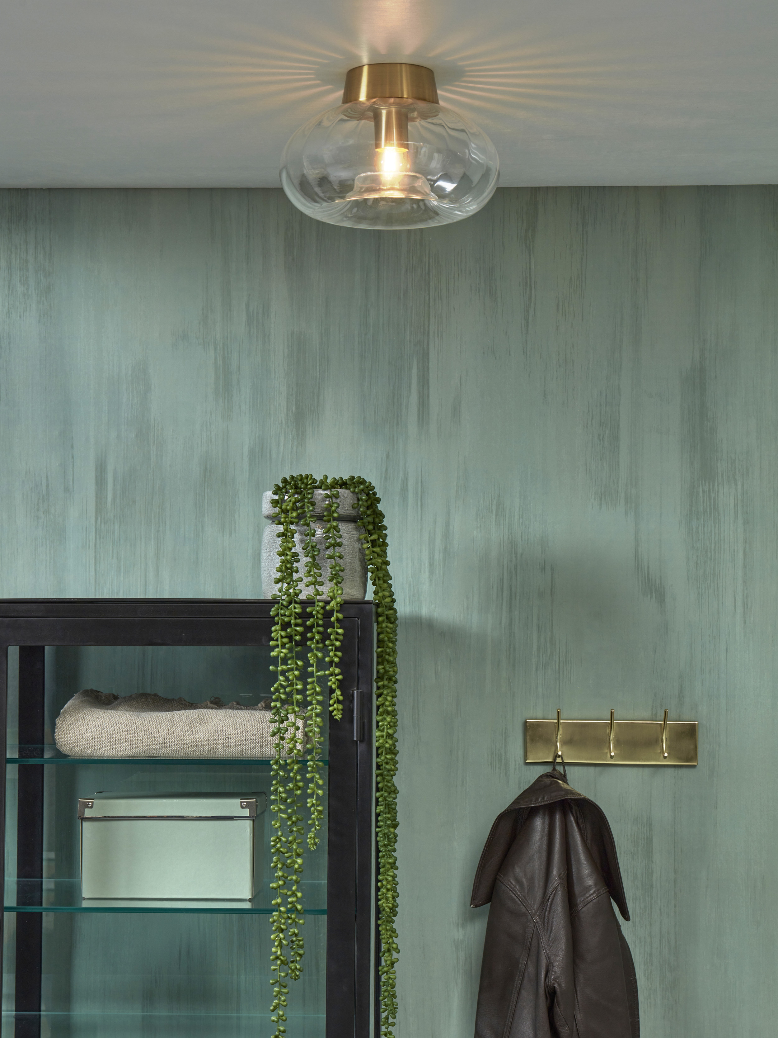 its about RoMi Plafondlamp 'Brussels' Glas, 28cm, kleur Goud