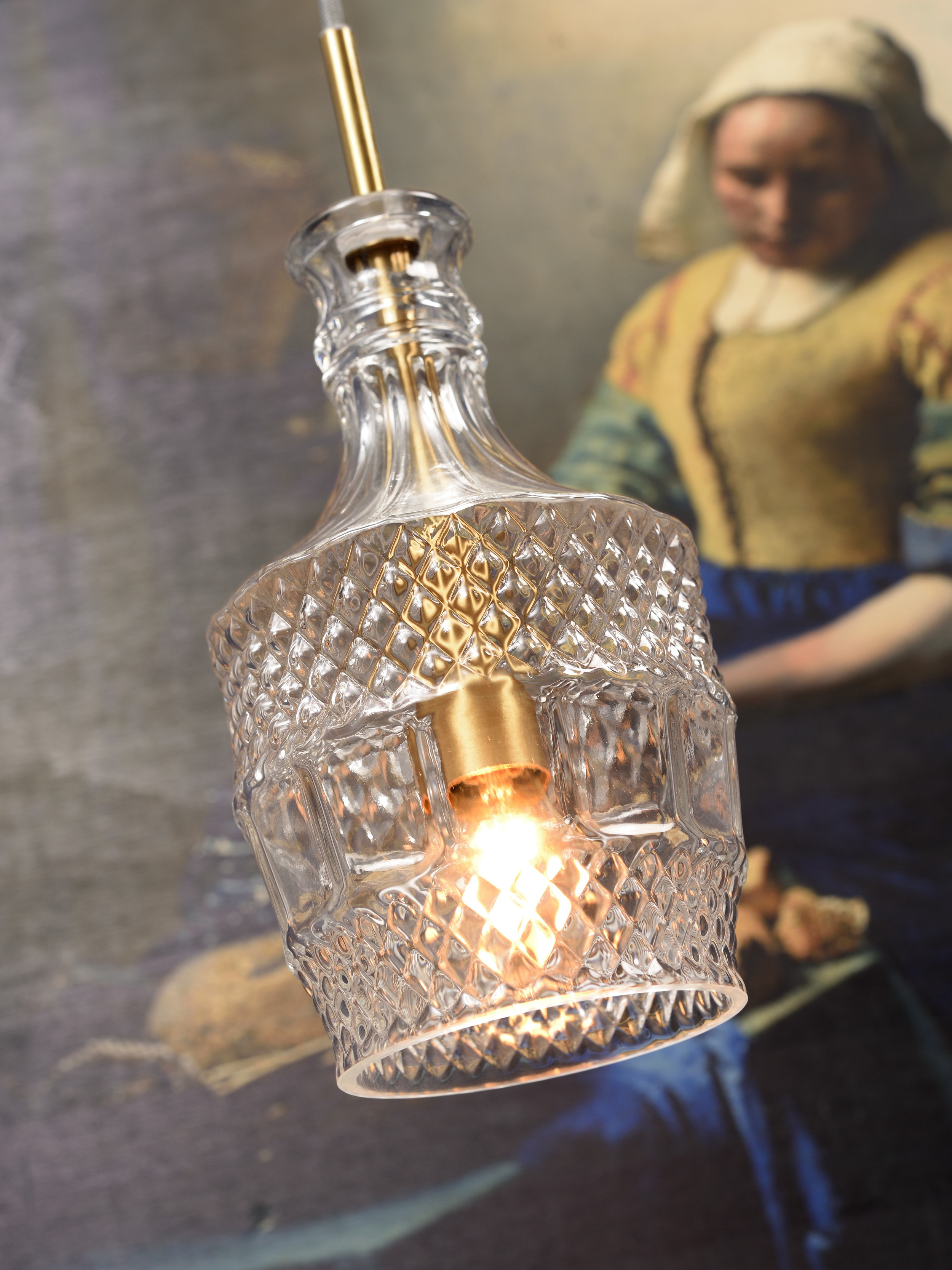its about RoMi Hanglamp 'Brussels' Recht, Glas, kleur Goud