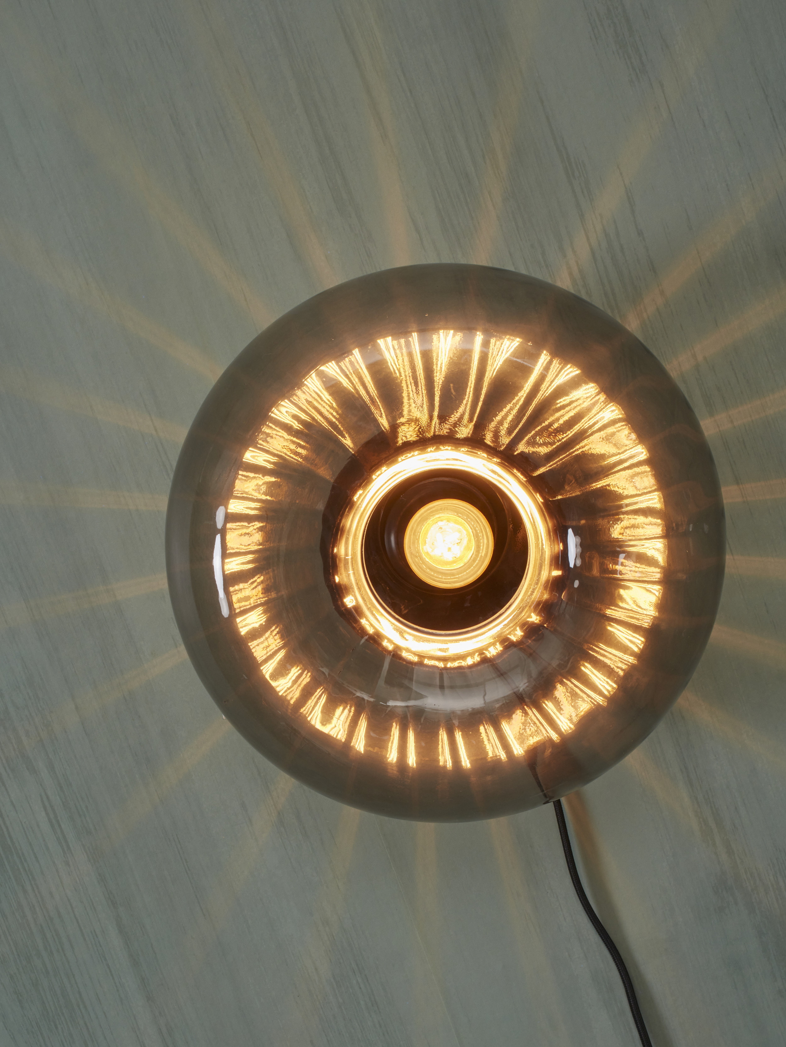 its about RoMi Wandlamp 'Brussels' Glas, 28cm, kleur Antraciet