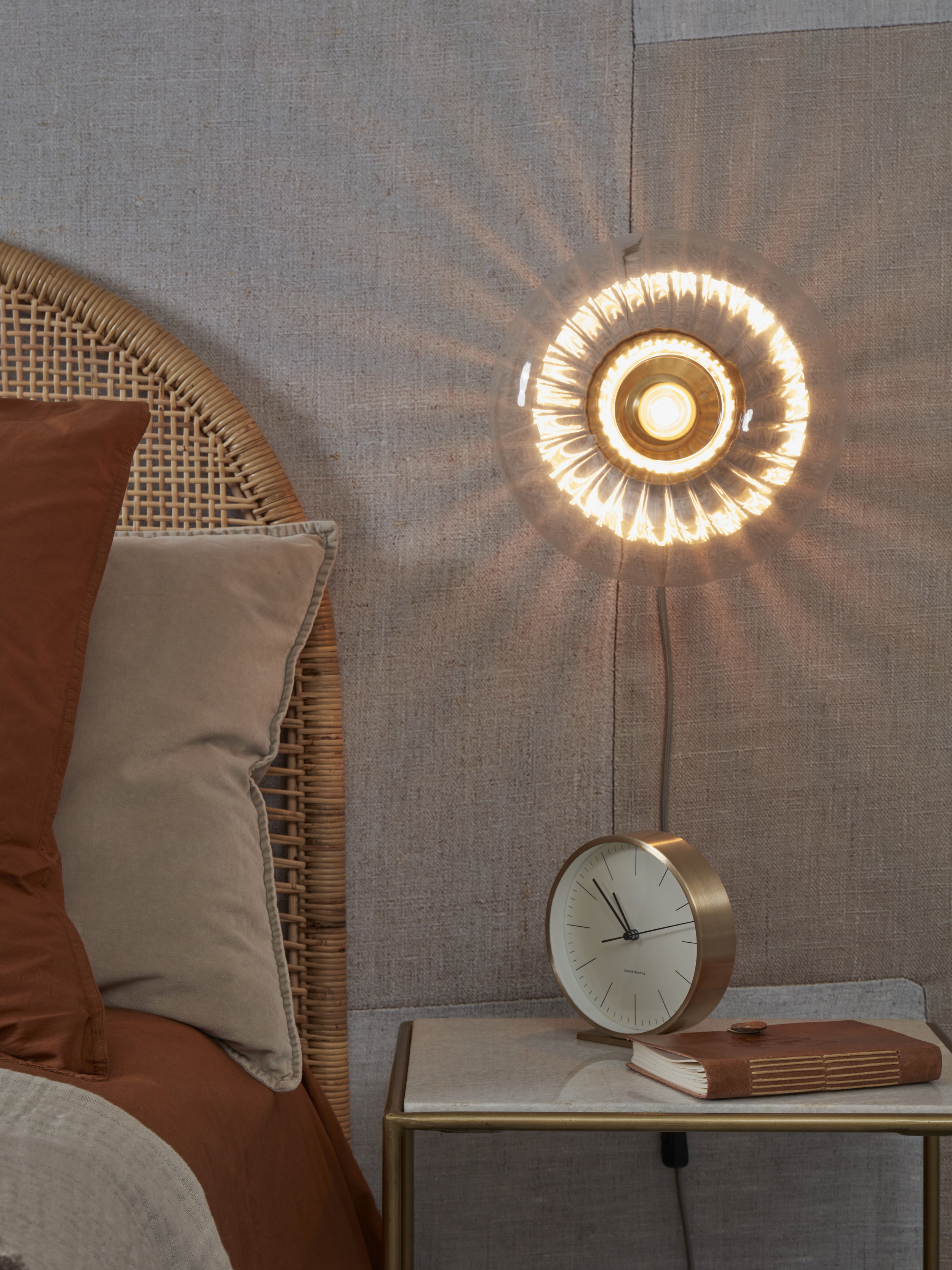 its about RoMi Wandlamp 'Brussels' Glas, 28cm, kleur Goud