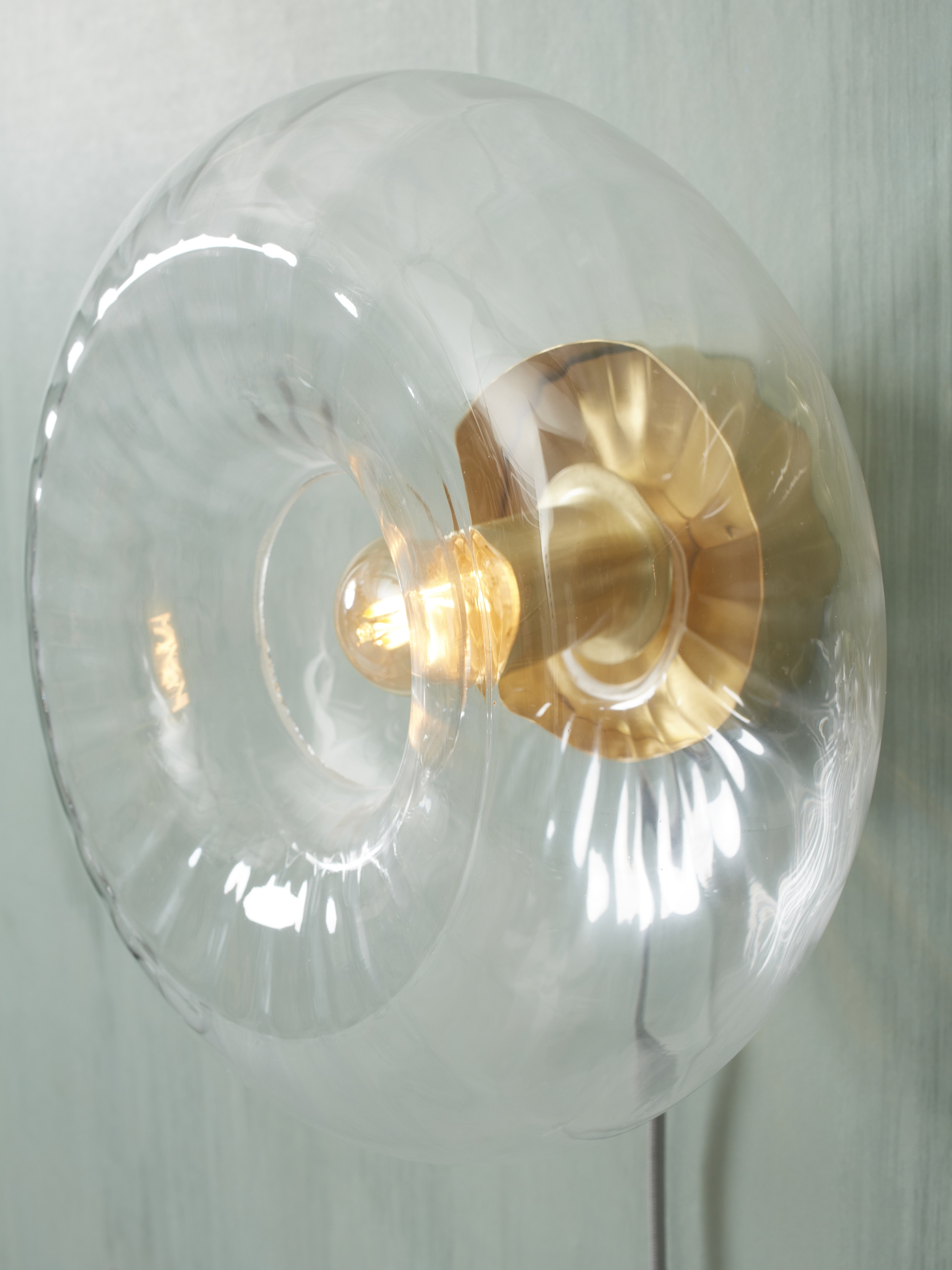 its about RoMi Wandlamp 'Brussels' Glas, 28cm, kleur Goud