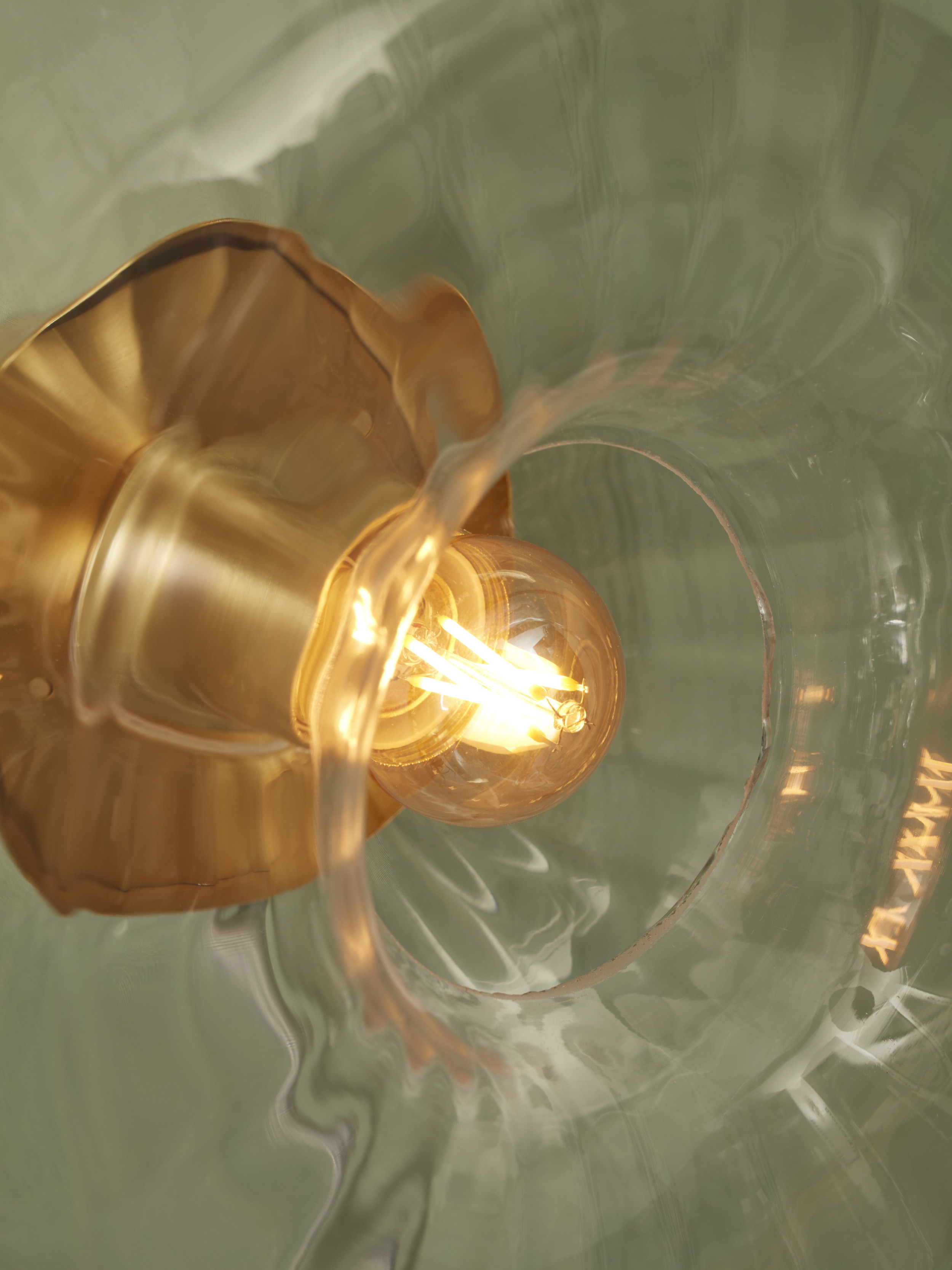 its about RoMi Wandlamp 'Brussels' Glas, 28cm, kleur Goud