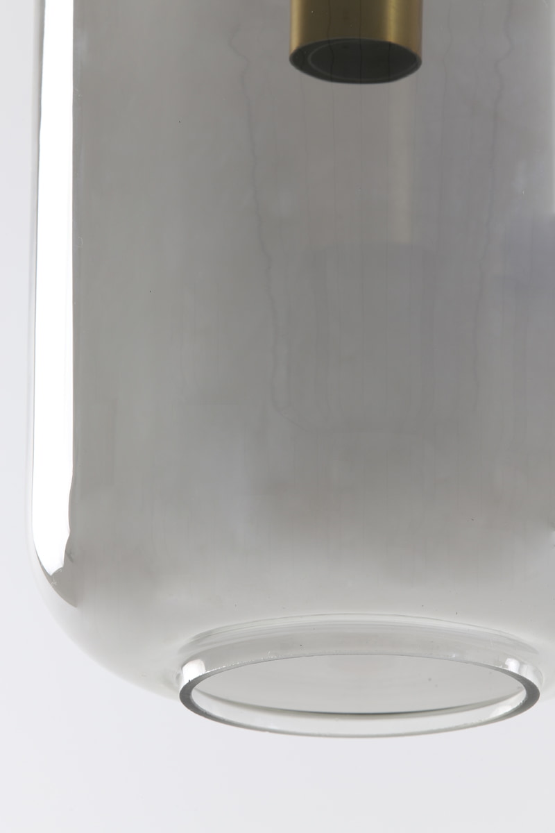 Light & Living Hanglamp 'Lekar' 1-lamps, kleur Antiek Brons/Smoke